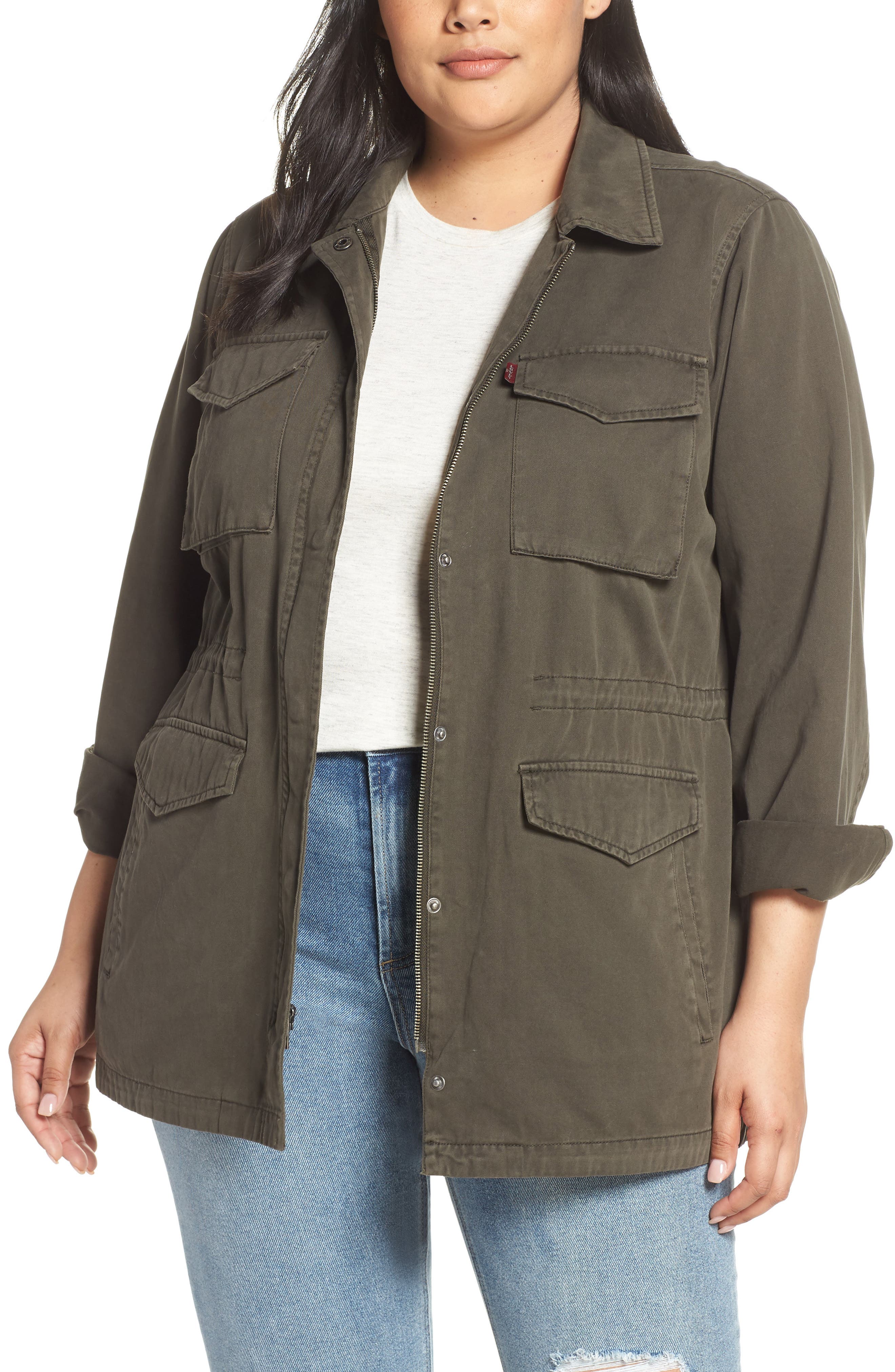 Levi's® Cotton Oversize Military Jacket (Plus Size) Nordstrom