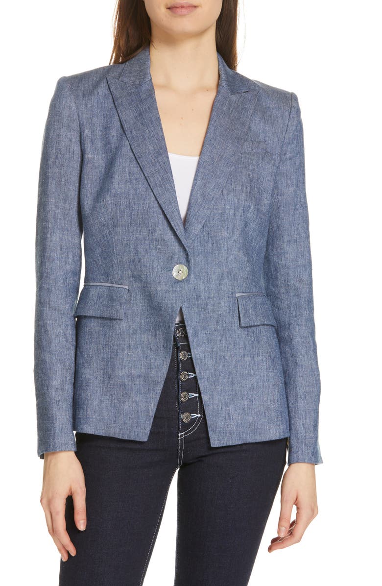 Veronica Beard Jackets ATHENS LINEN BLEND DICKEY JACKET