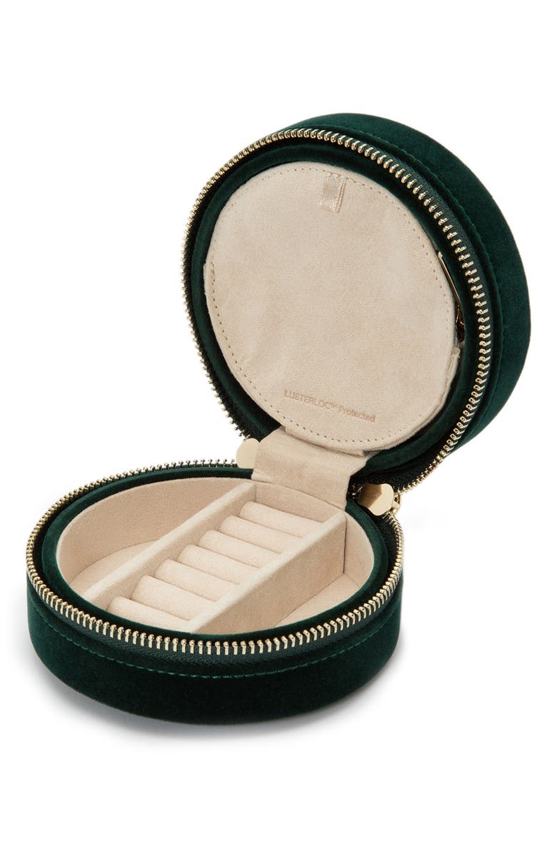 Wolf Zoe Round Travel Case - Green In Forest Green