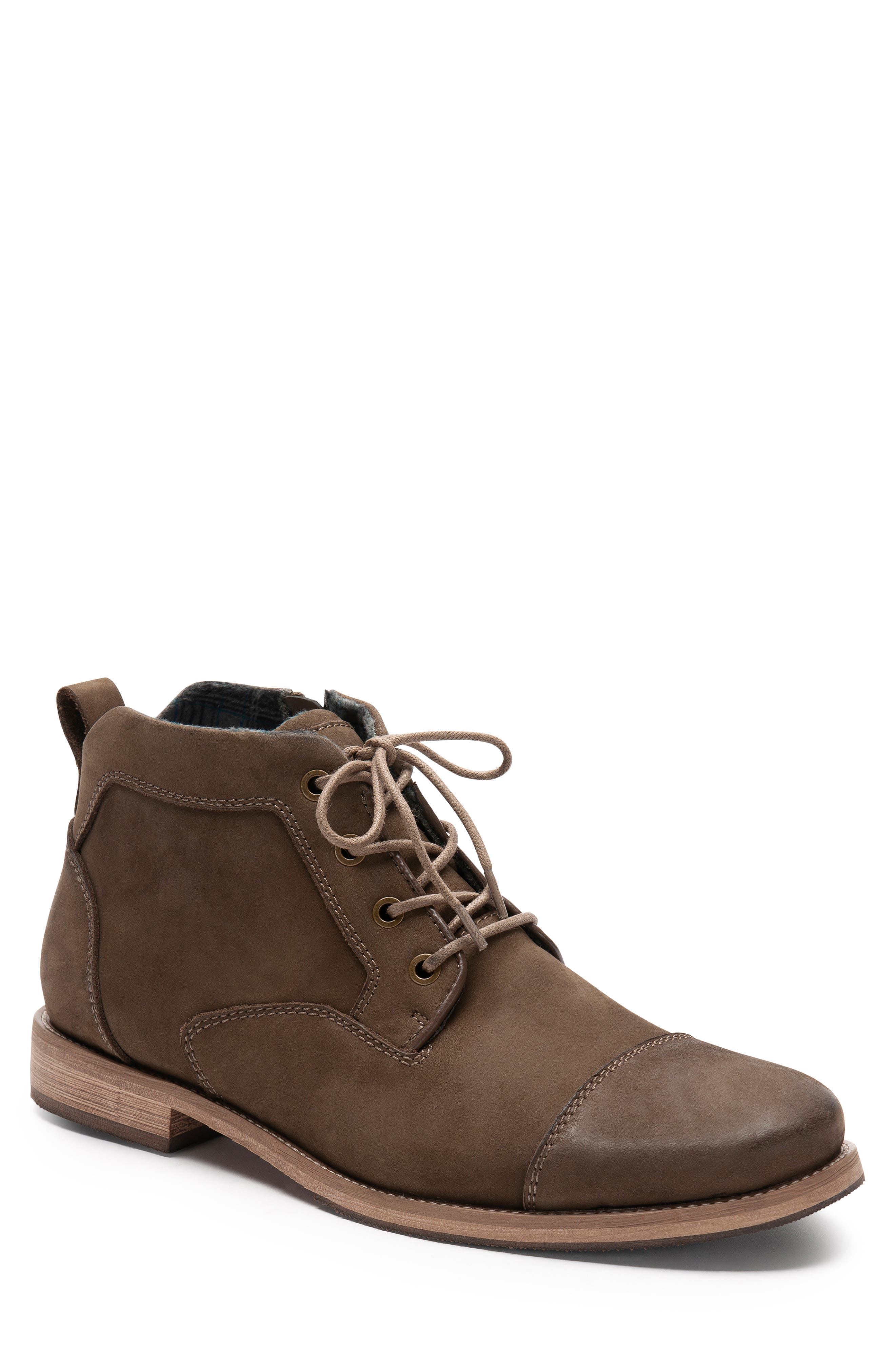 Blondo Bill Cap Toe Faux Fur Chukka Boot- Beige