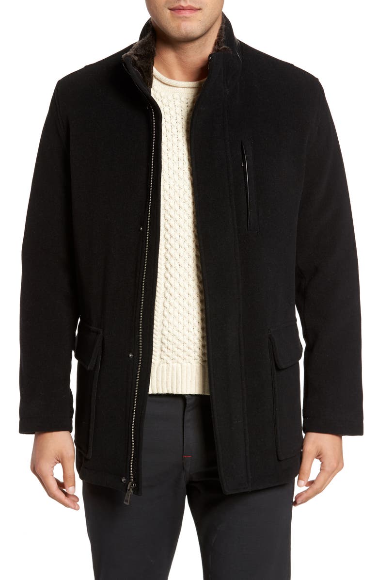 Cole Haan Faux Fur Collar Wool Blend Parka | Nordstrom