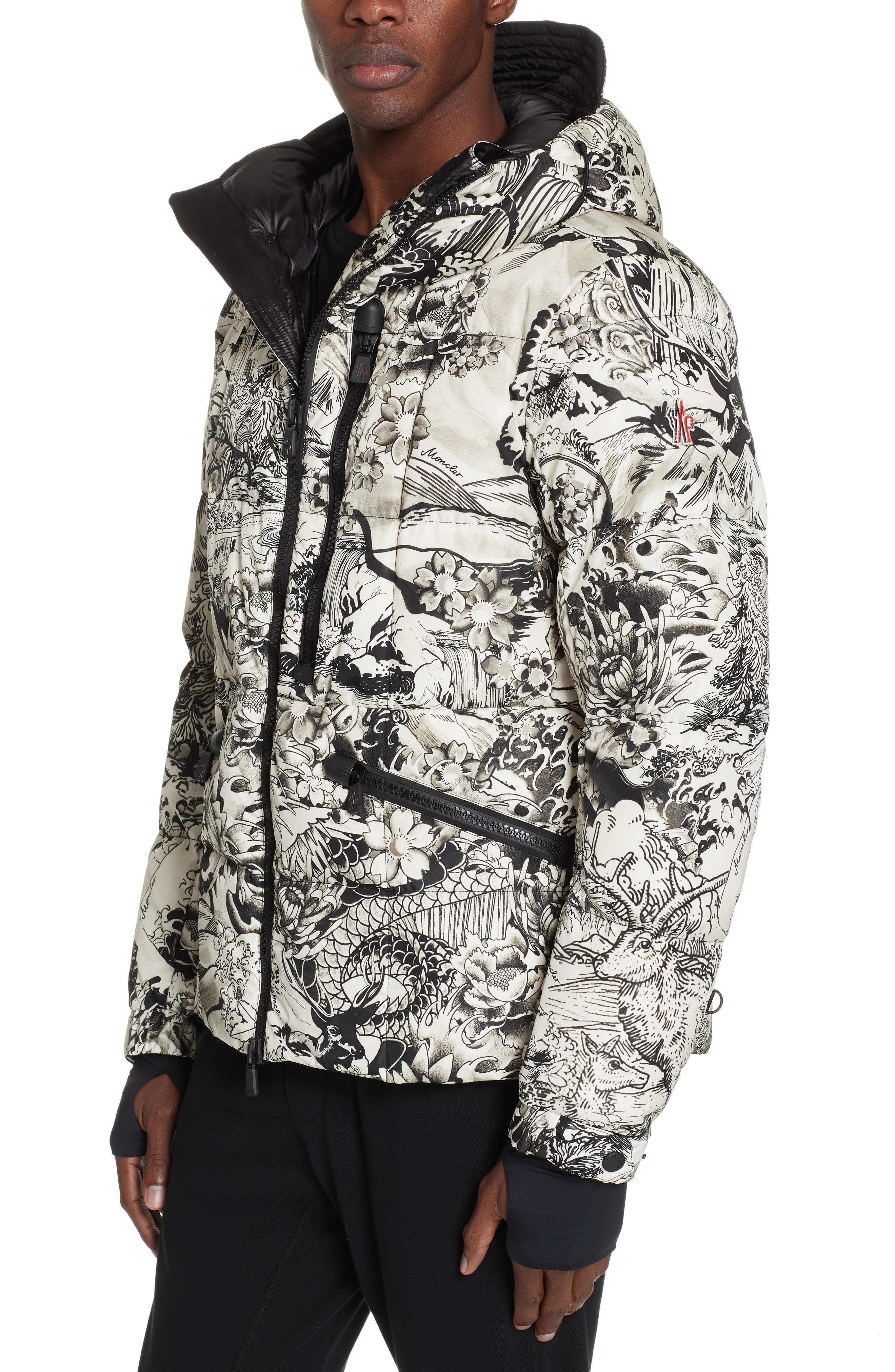 Moncler Coulmes Tattoo Down Puffer Jacket, Black