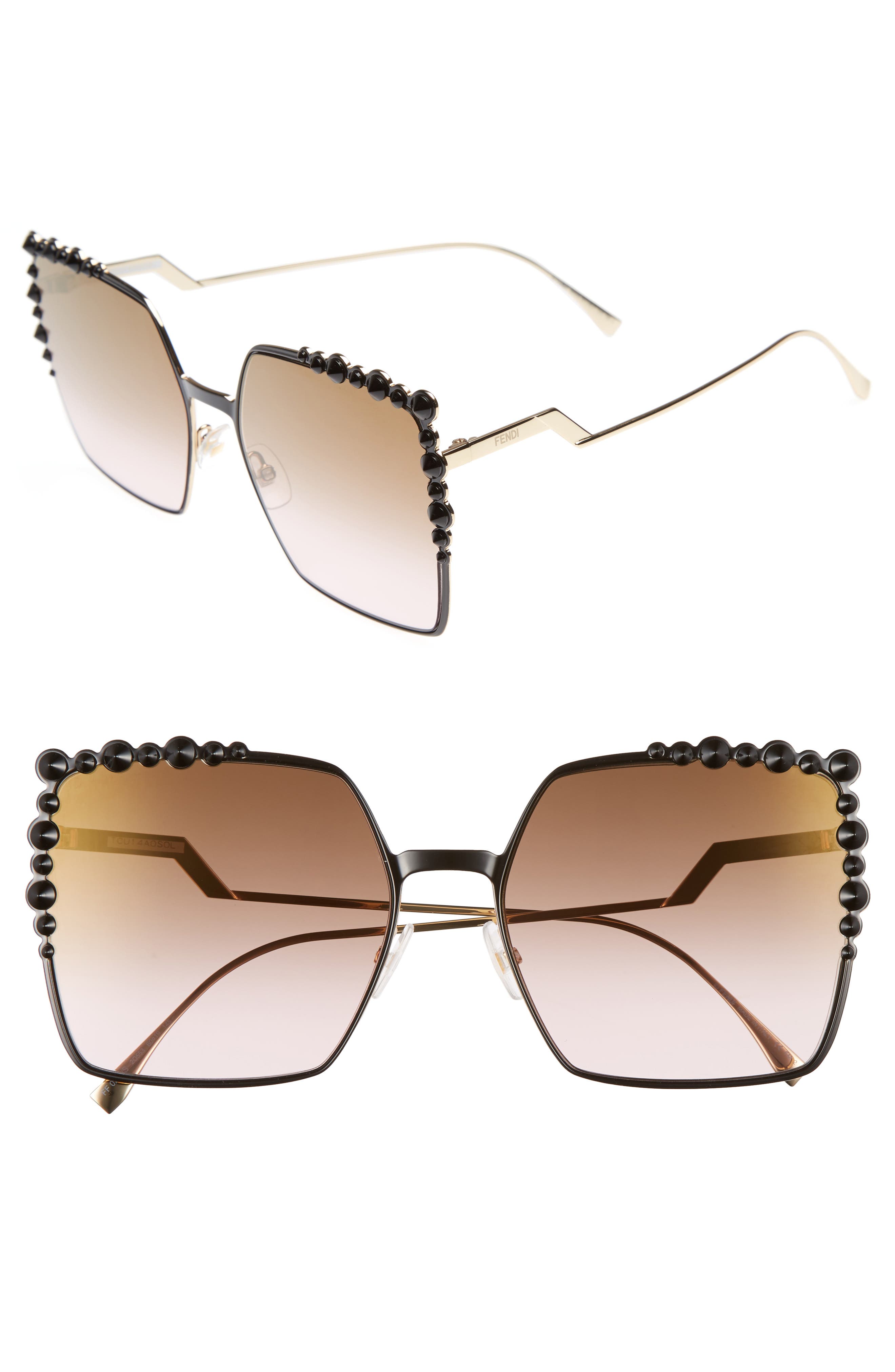 Fendi 60mm Gradient Square Cat Eye Sunglasses Nordstrom