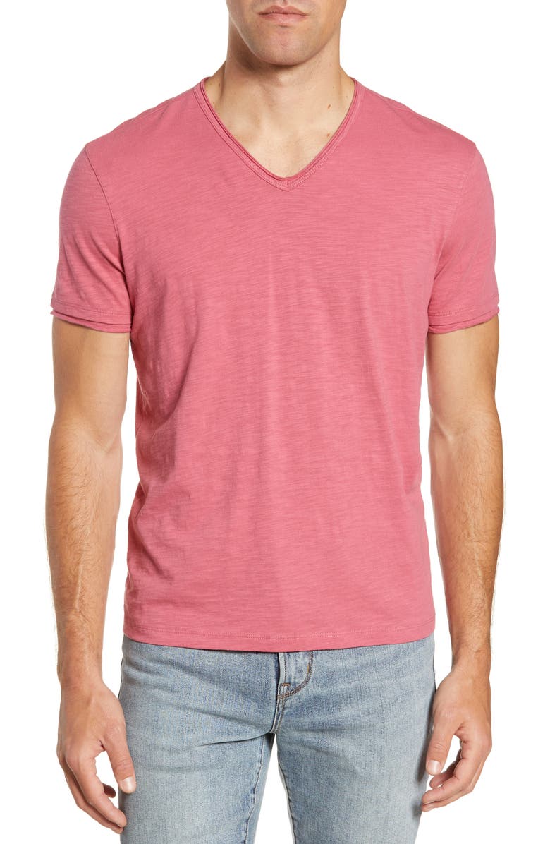 John Varvatos Knits MILES SLUB KNIT V-NECK T-SHIRT