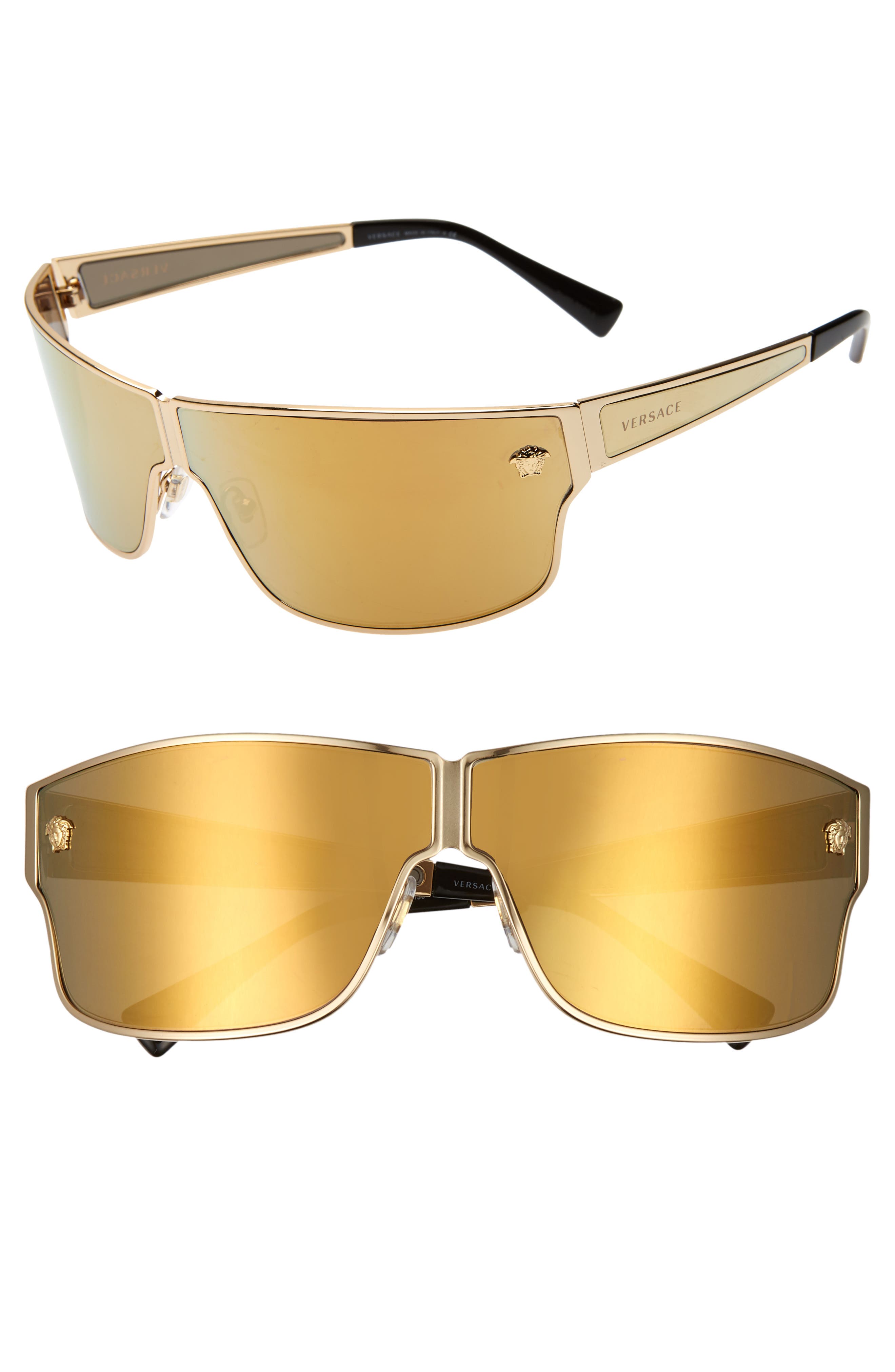 versace gold shield sunglasses