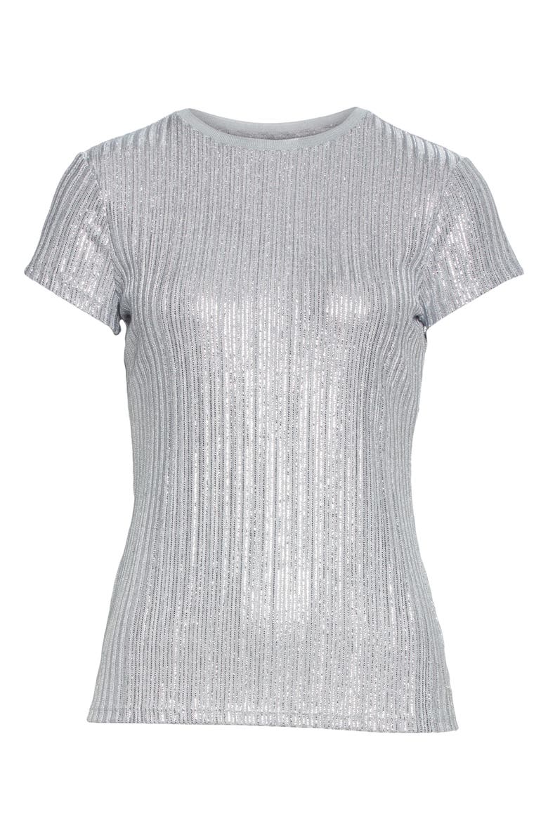 TED BAKER Catrino Fitted Metallic Tee,WMB-CATRINO-WH9W