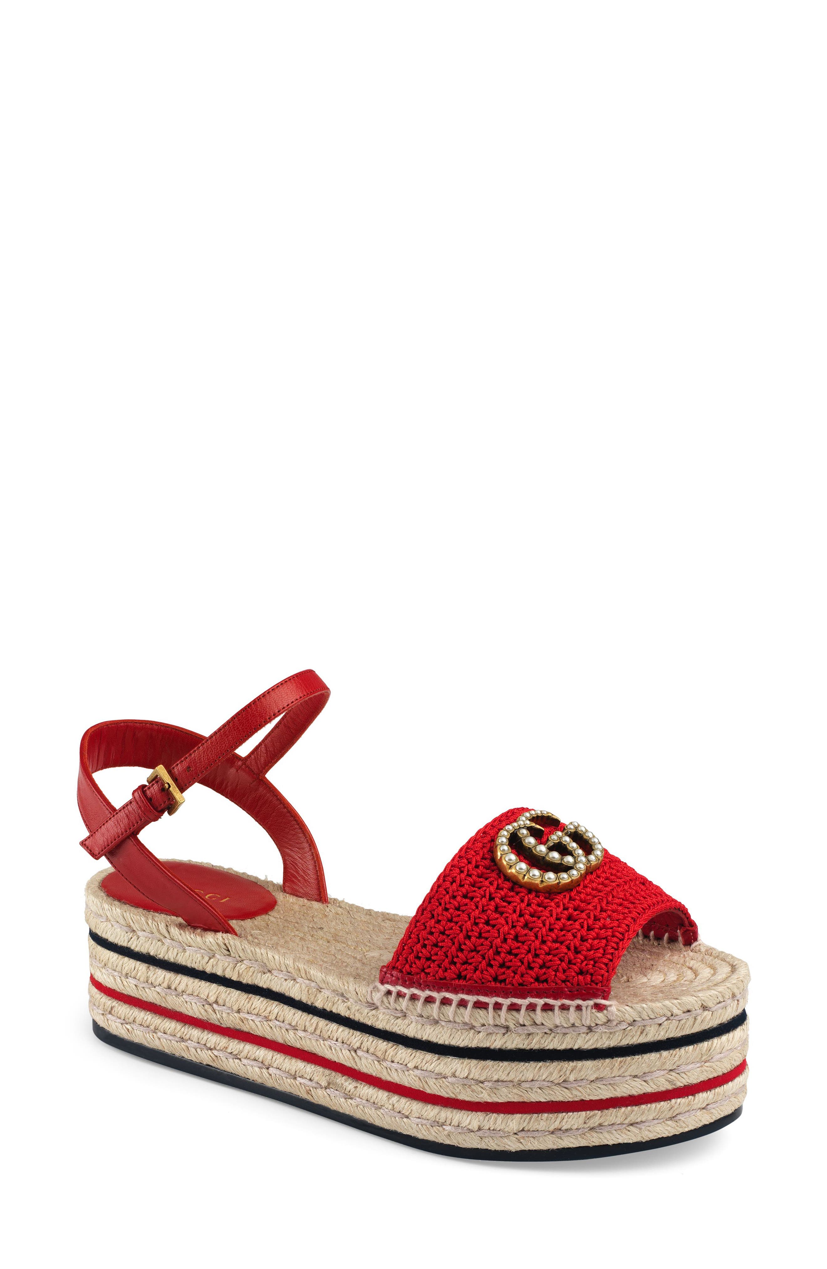 Gucci Lilibeth Platform Espadrille Sandal (Women) Nordstrom