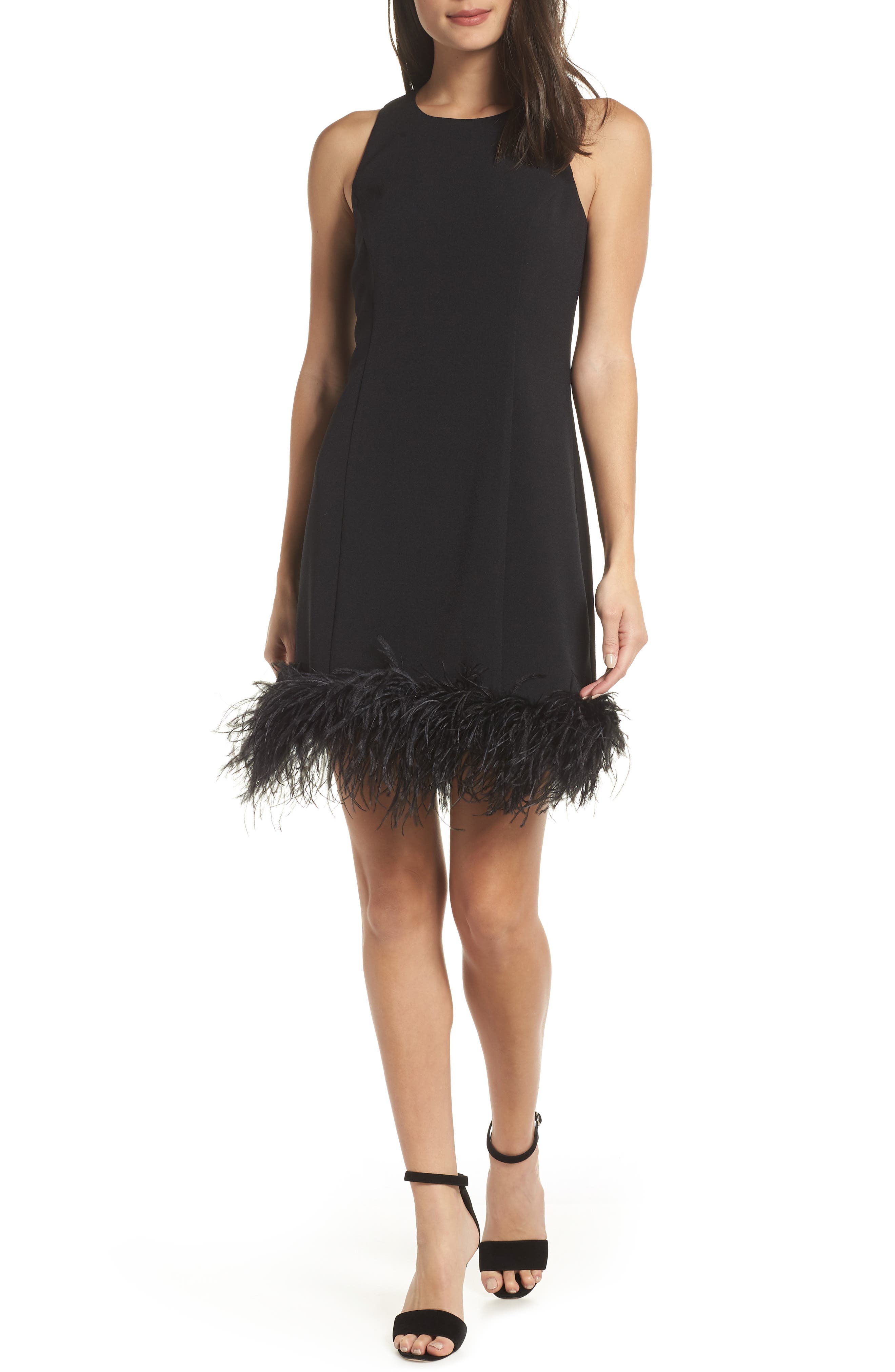 Chelsea28 Feather Hem Sheath Dress Nordstrom