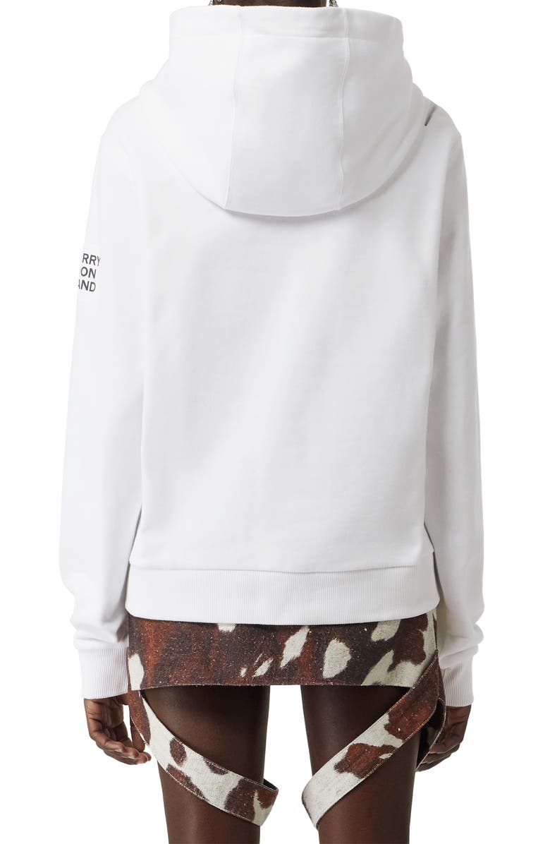 Burberry Unicorn Print Cotton Sweatshirt Hoodie In White