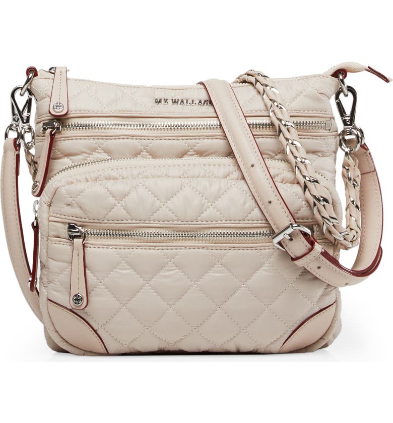 Mz Wallace Crossbody M Z WALLACE DOWNTOWN CROSBY CROSSBODY BAG - IVORY
