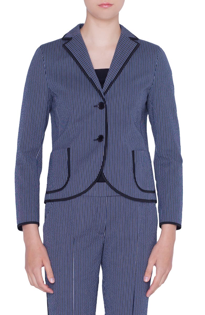 Akris Punto Blazers CONTRAST PIPING BLAZER