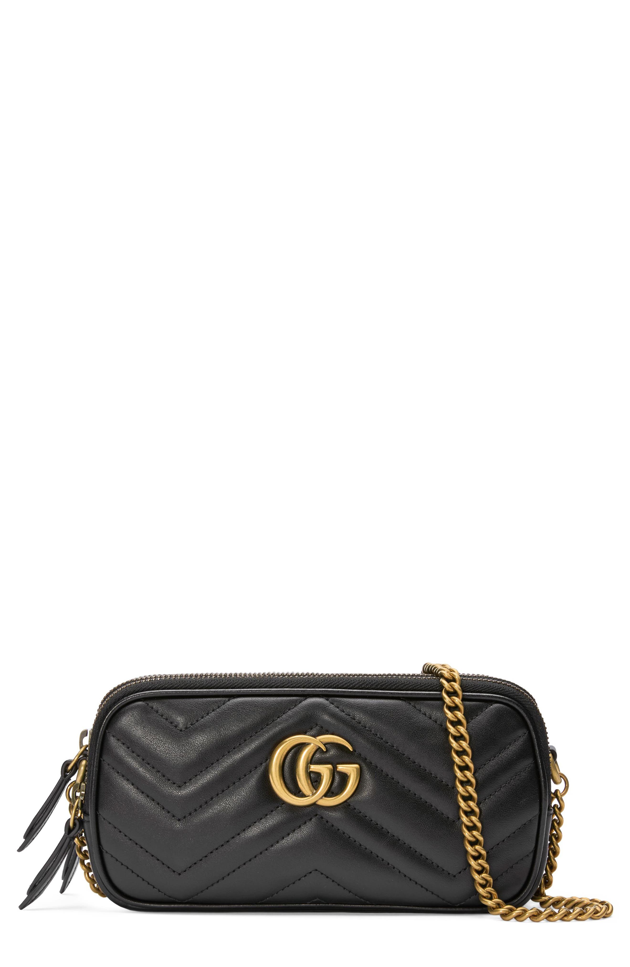 gucci marmont leather crossbody bag