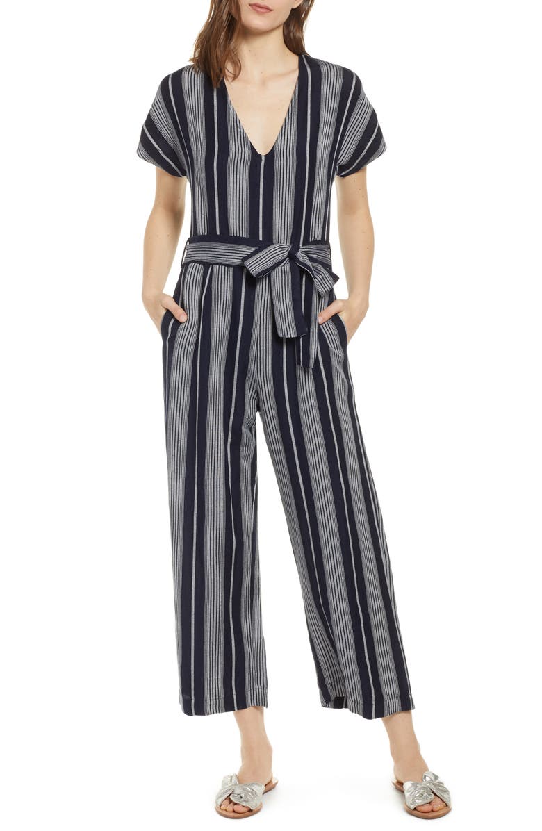 RAILS Angela Stripe Jumpsuit, Main, color, MEDITERRANEAN STRIPE