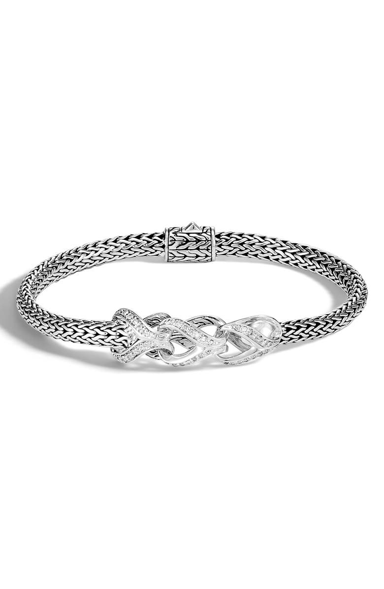 JOHN HARDY ASLI CLASSIC CHAIN PAVE DIAMOND BRACELET,BBP902402DIXM