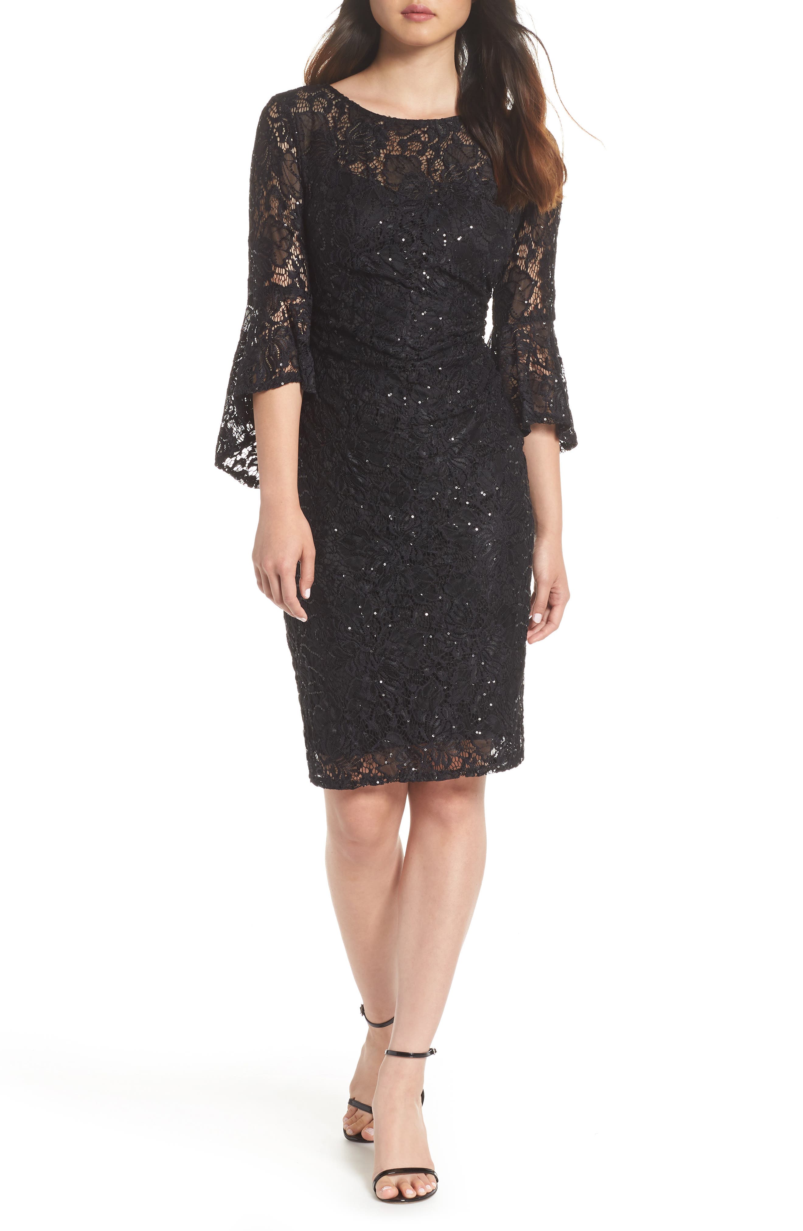 Morgan & Co. Lace Sheath Dress, Black