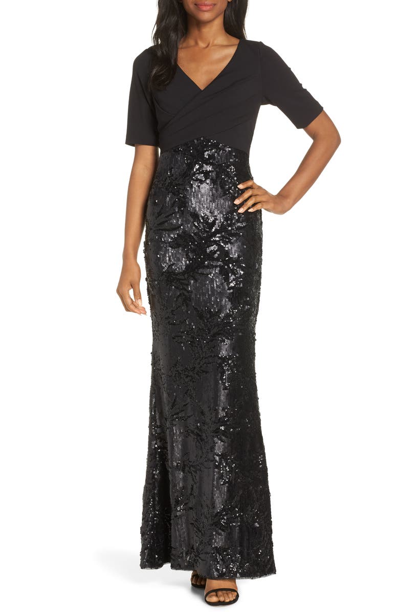 Adrianna Papell Dresses SEQUIN EVENING DRESS