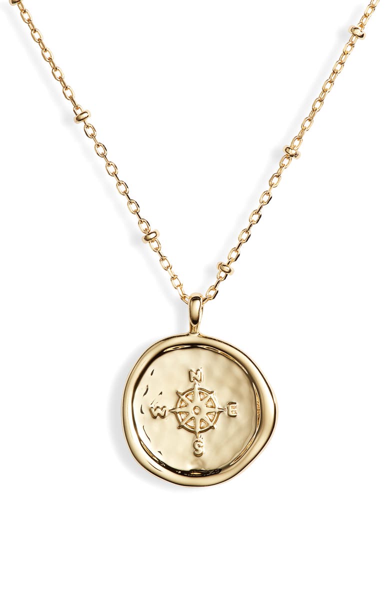 Gorjana Accessories COMPASS COIN PENDANT NECKLACE