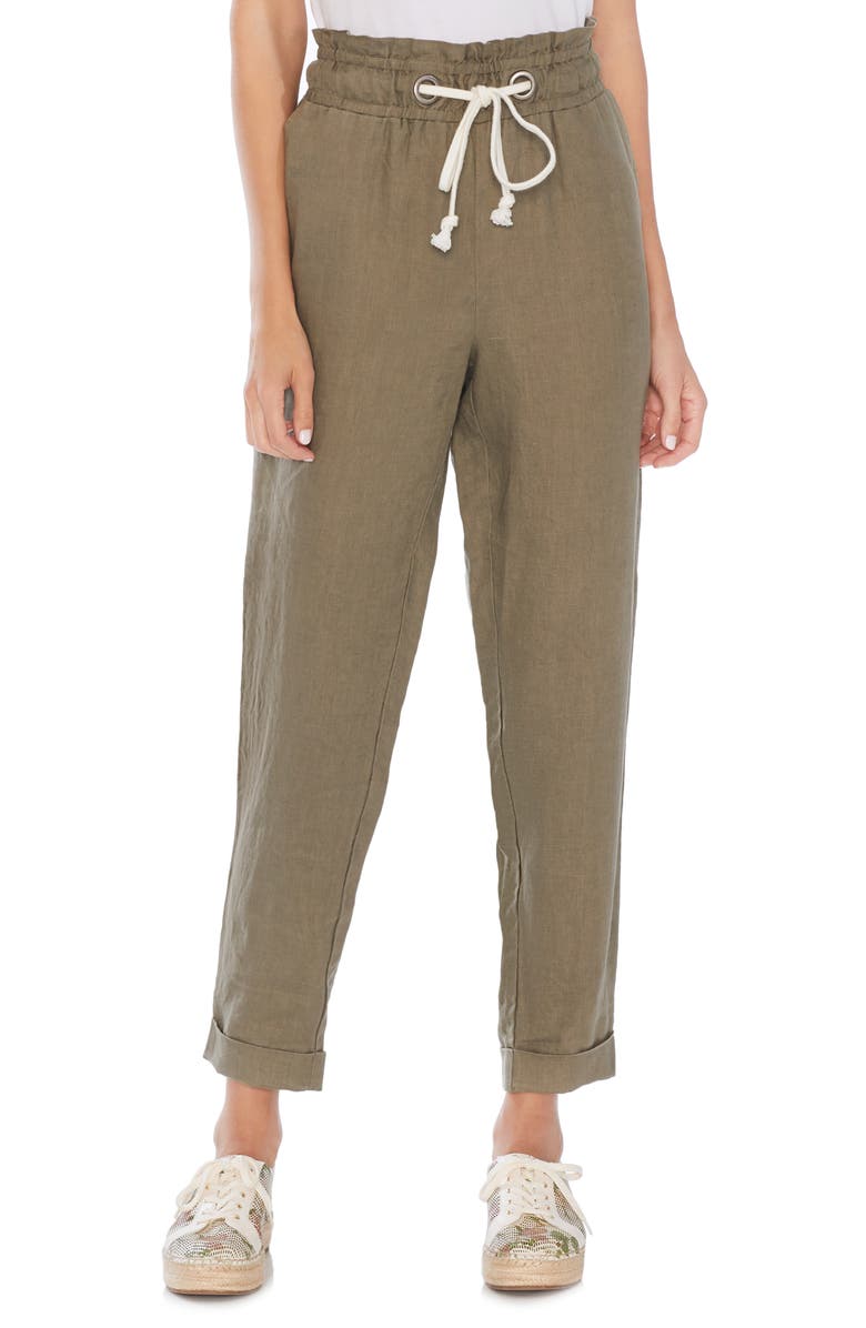 Vince Camuto Pants DRAWSTRING LINEN PANTS