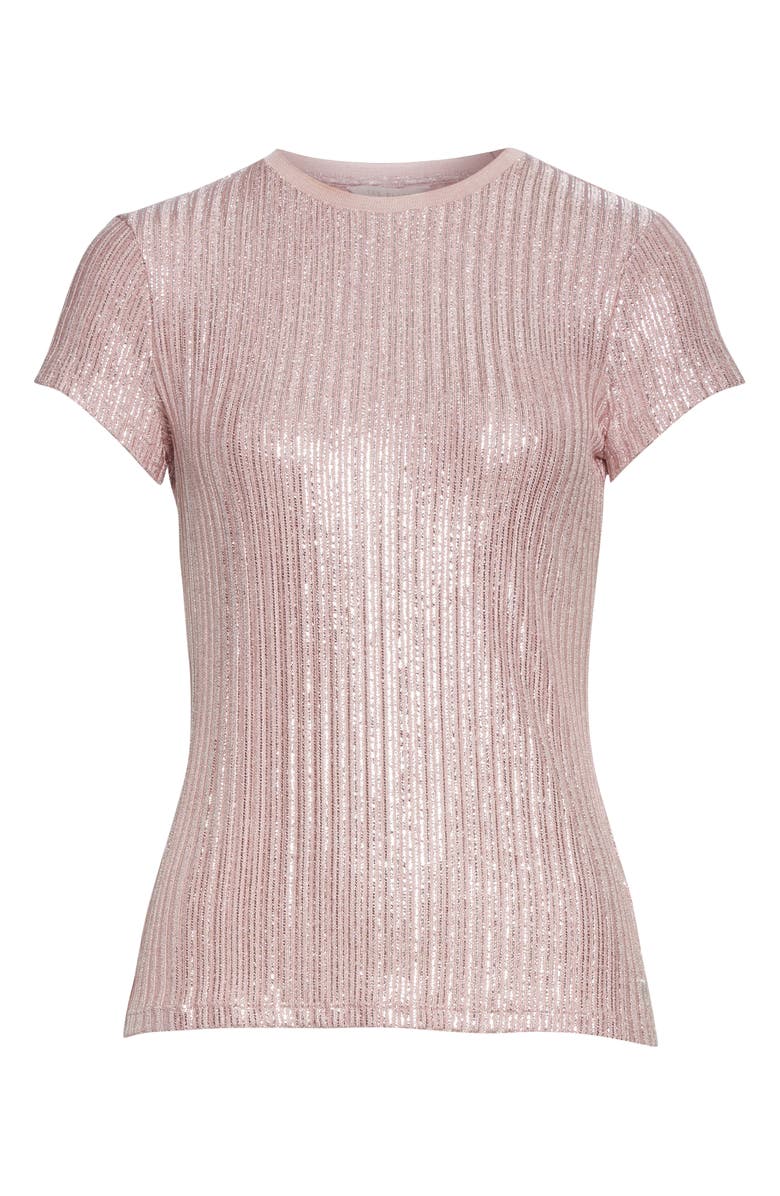 TED BAKER Catrino Fitted Metallic Tee,WMB-CATRINO-WH9W