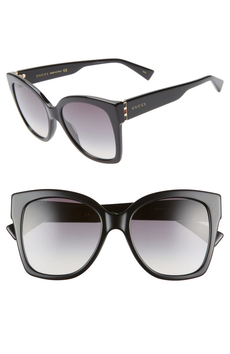 GUCCI 54MM SQUARE SUNGLASSES,GG0459S002