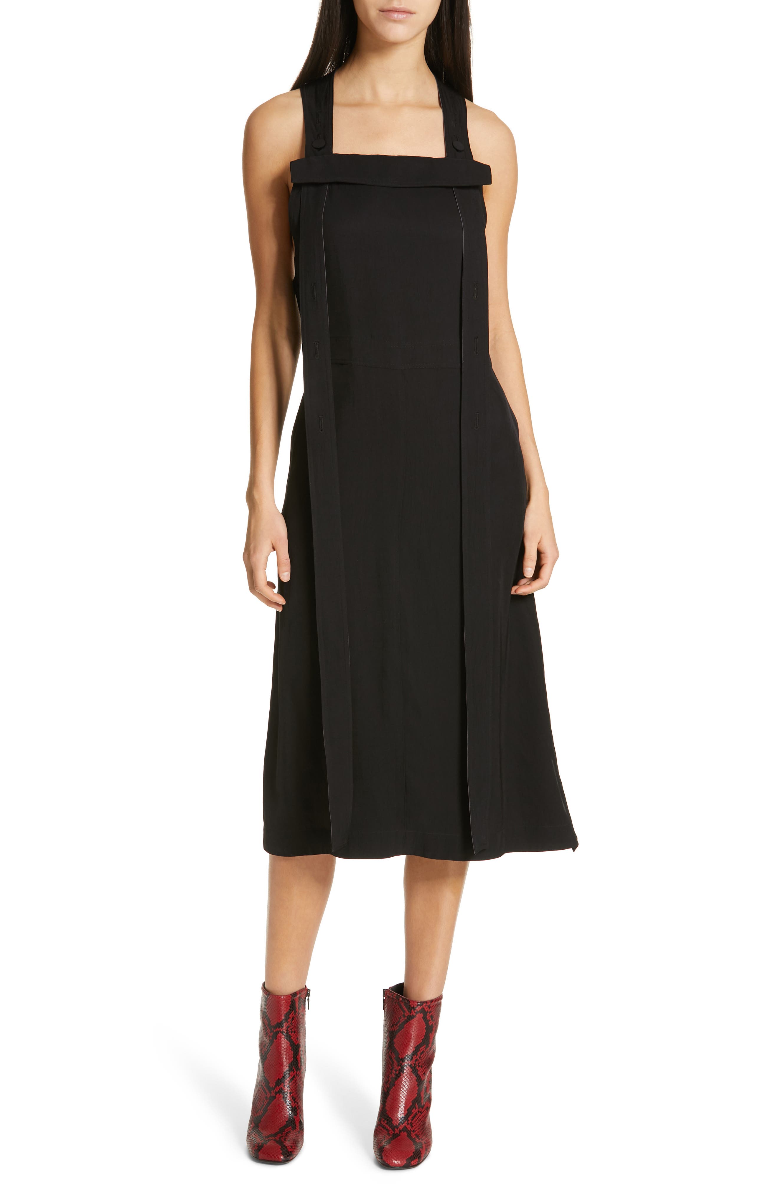 Rag & Bone Adrian Pinafore Dress, Black