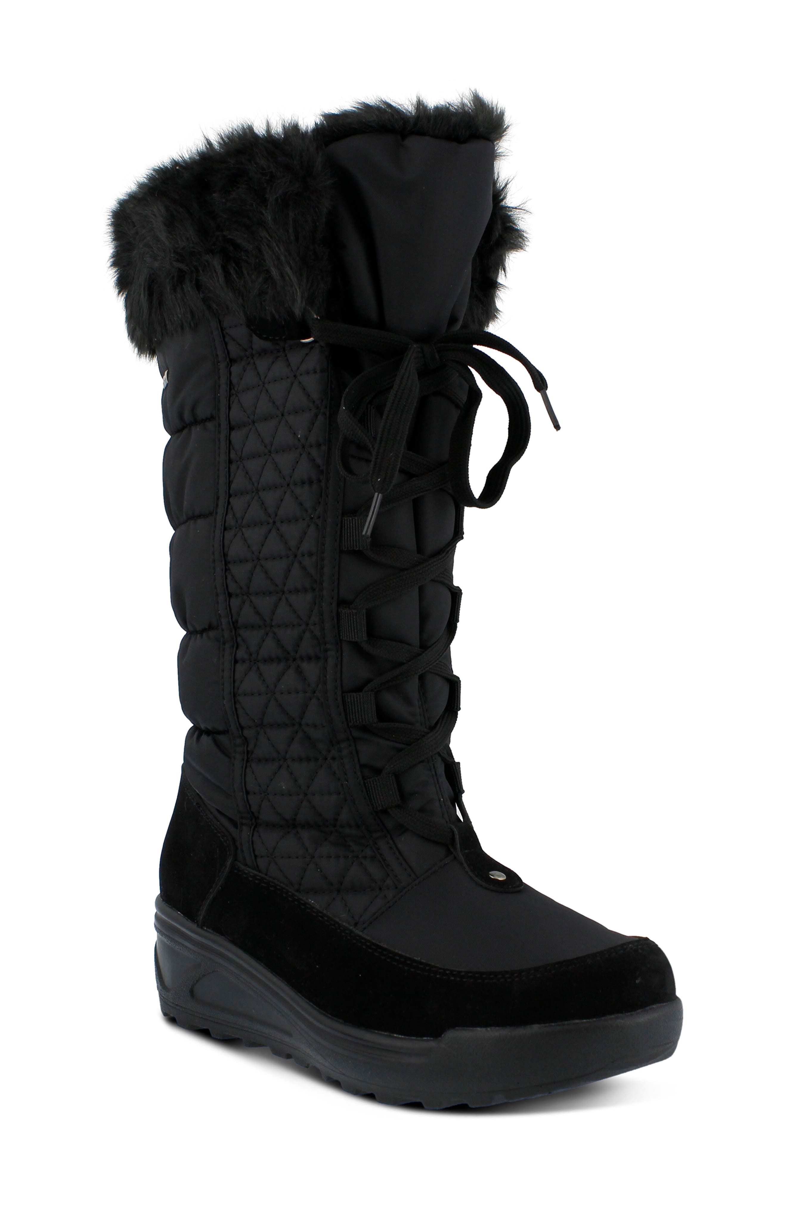 Spring Step Fotios Waterproof Faux Fur Boot - Black