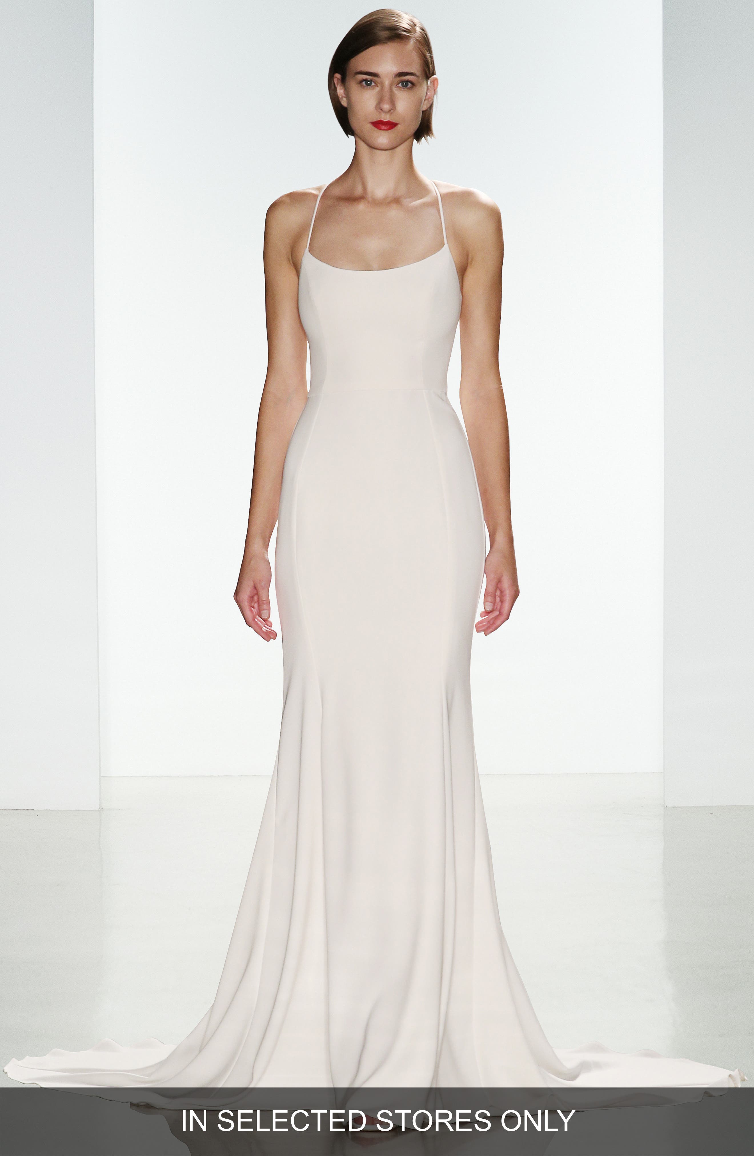 Nouvelle Amsale Audrey Crepe Racerback Gown