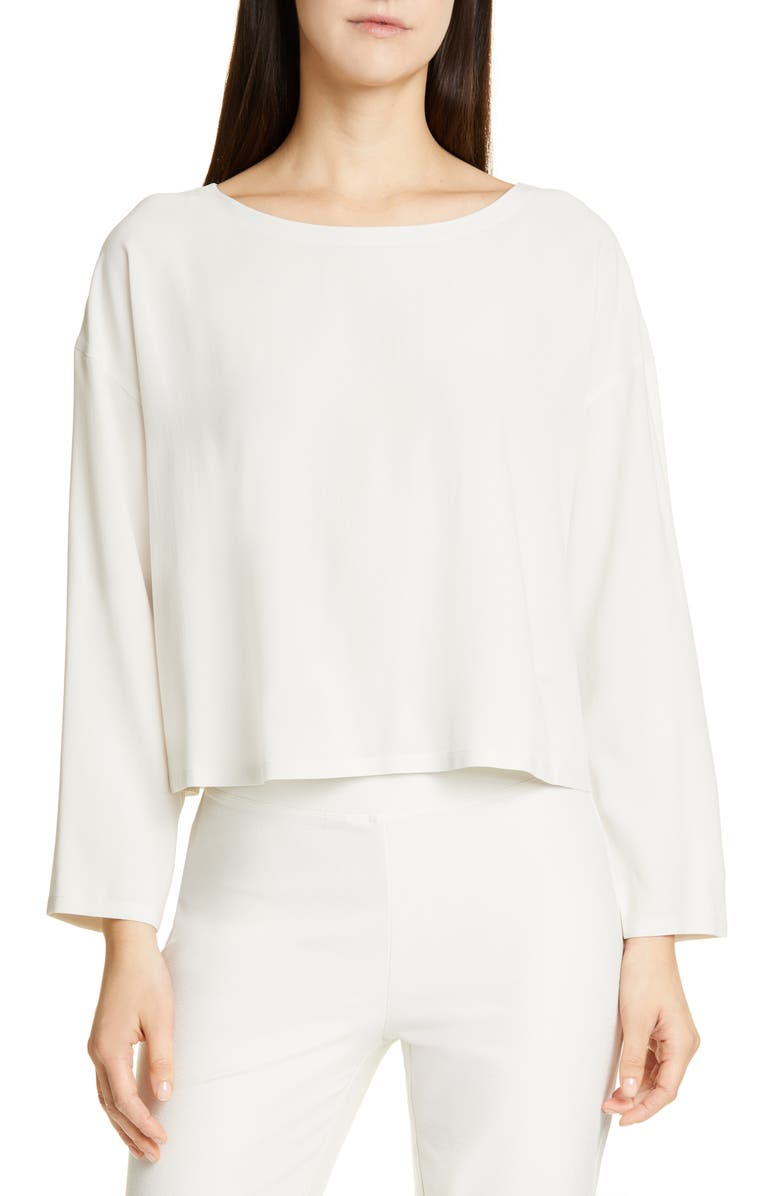 Eileen Fisher Tops BALLET NECK SILK TOP