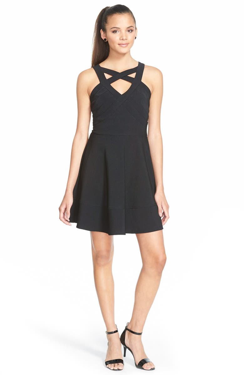 Love, Nickie Lew Cage Front Fit and Flare Dress | Nordstrom