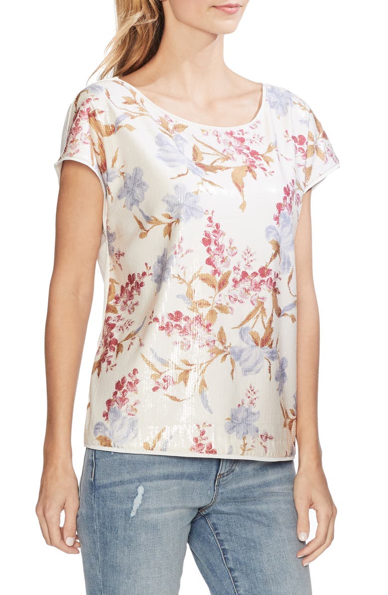 Vince Camuto Tops WILDFLOWER SEQUIN TOP