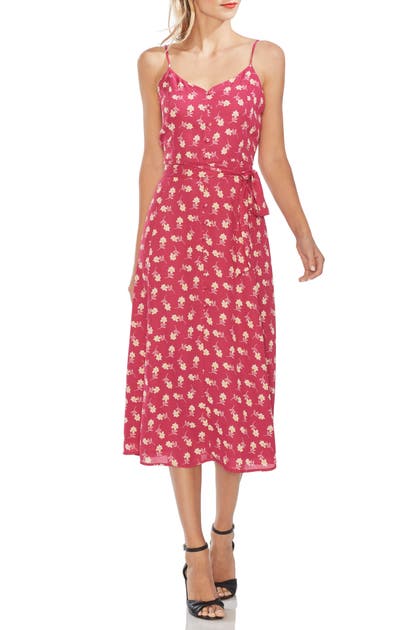 Vince Camuto Dresses DITSY FLORAL SLEEVELESS MIDI DRESS