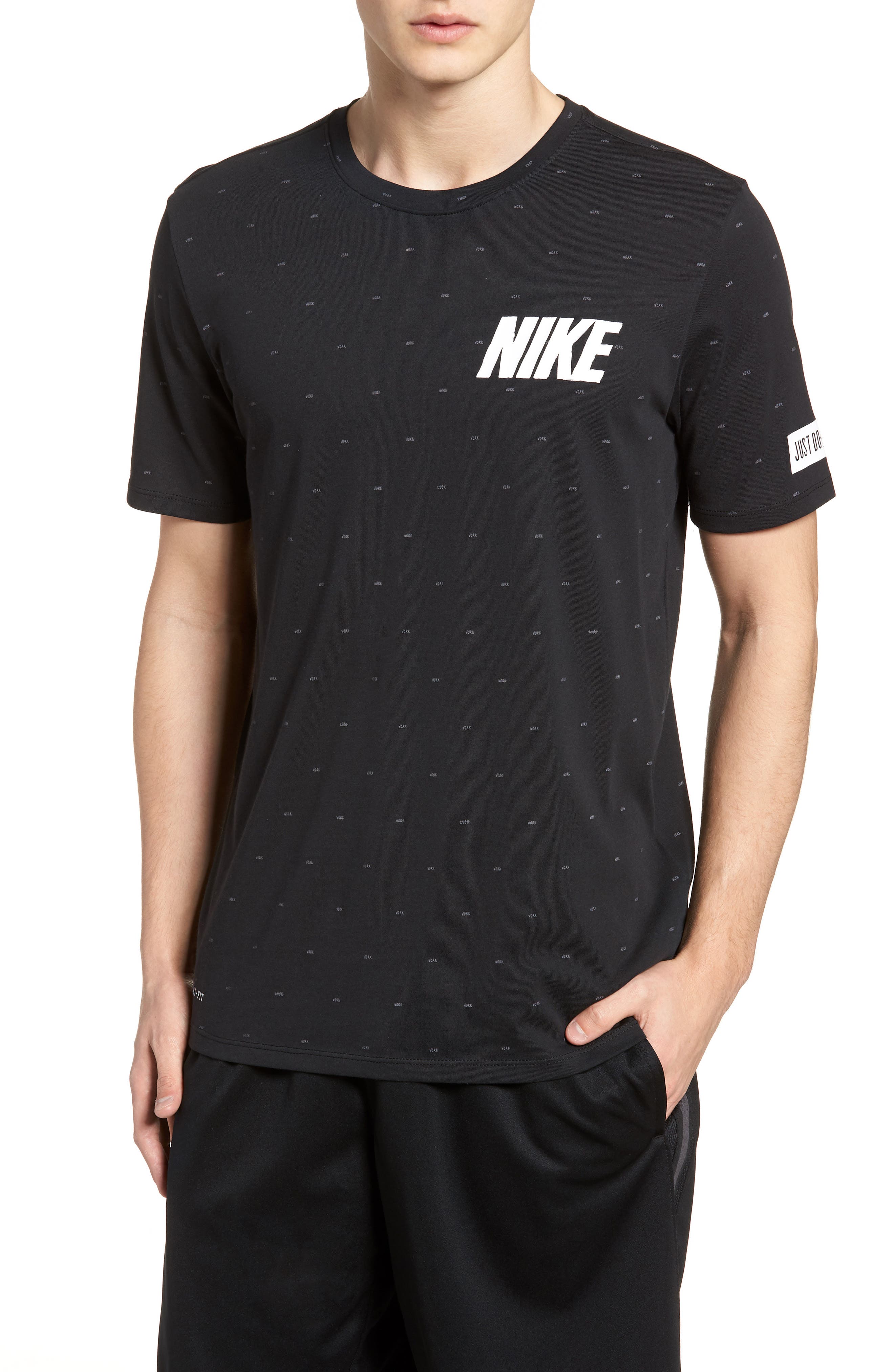 Nike Dry Print T-Shirt Black