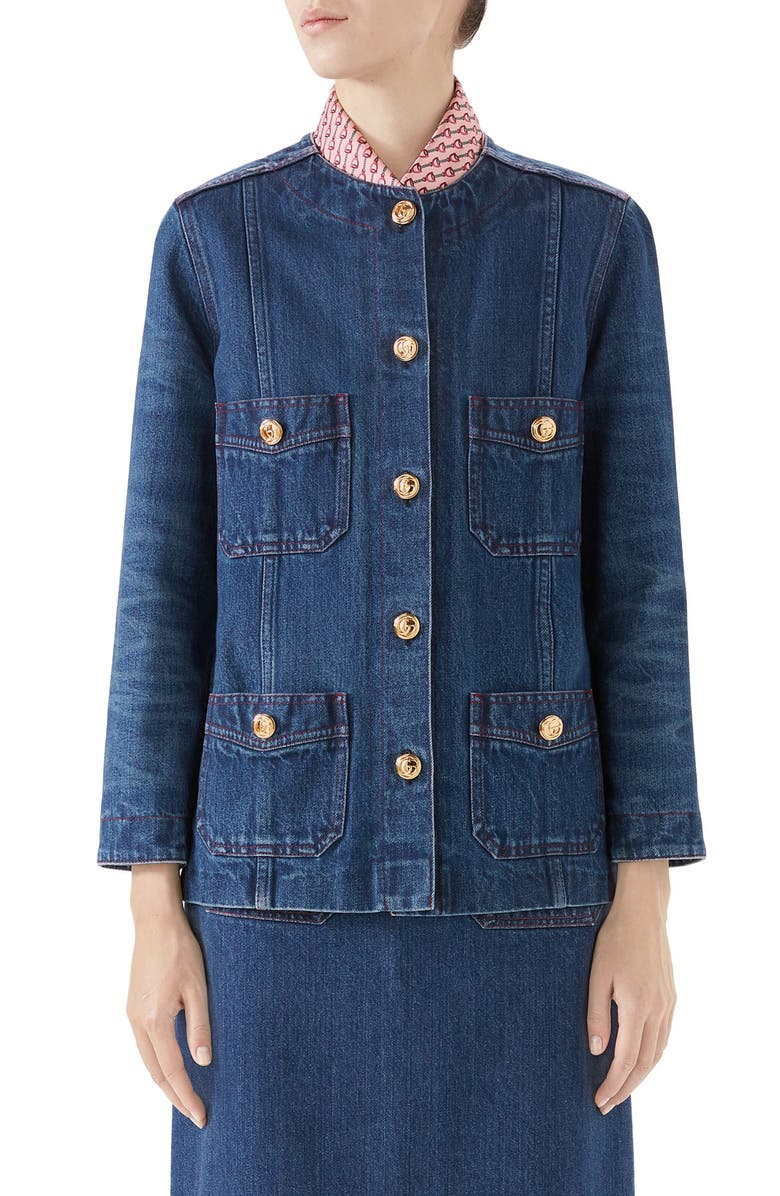 GUCCI WASHED DENIM JACKET,561892XDAJV