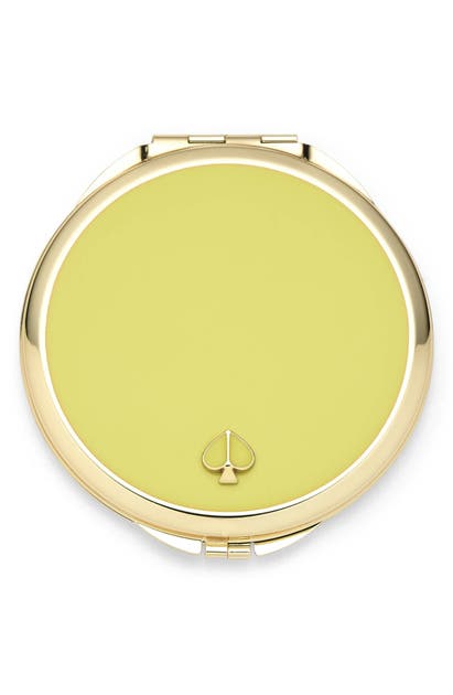 Kate Spade Compact Mirror In Citron W/ Gold