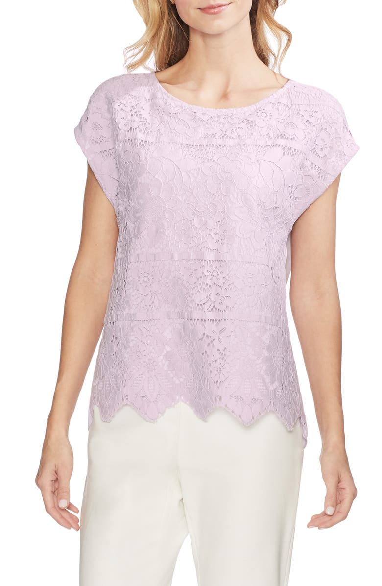 Vince Camuto Tops LACE OVERLAY TOP