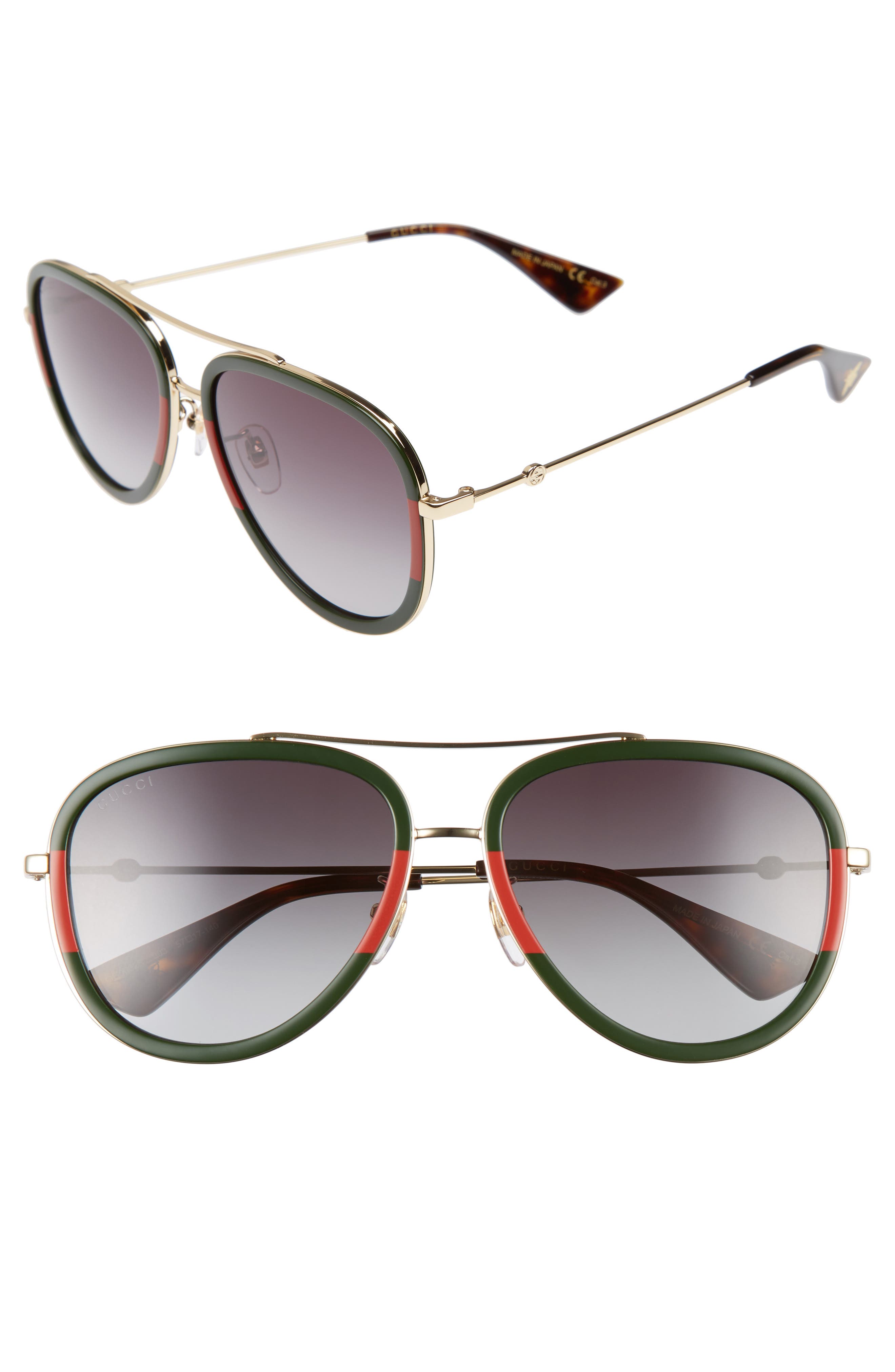 Gucci 57mm Aivator Sunglasses Nordstrom