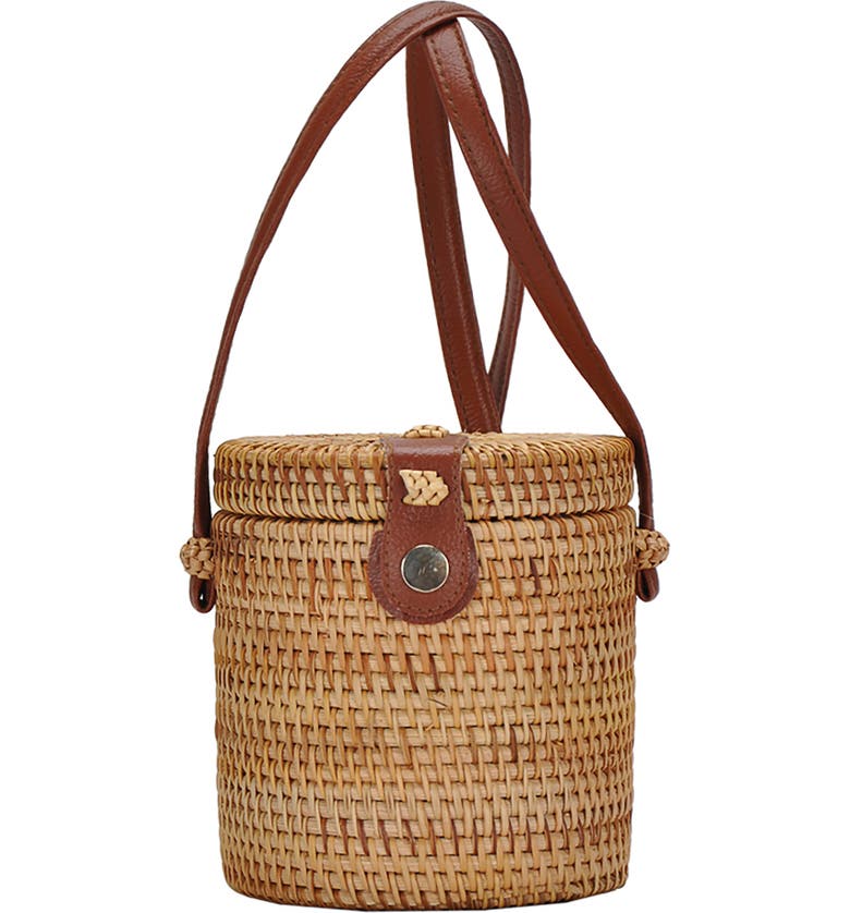 ANTIK KRAFT Woven Straw Bag, Main, color, NATURAL