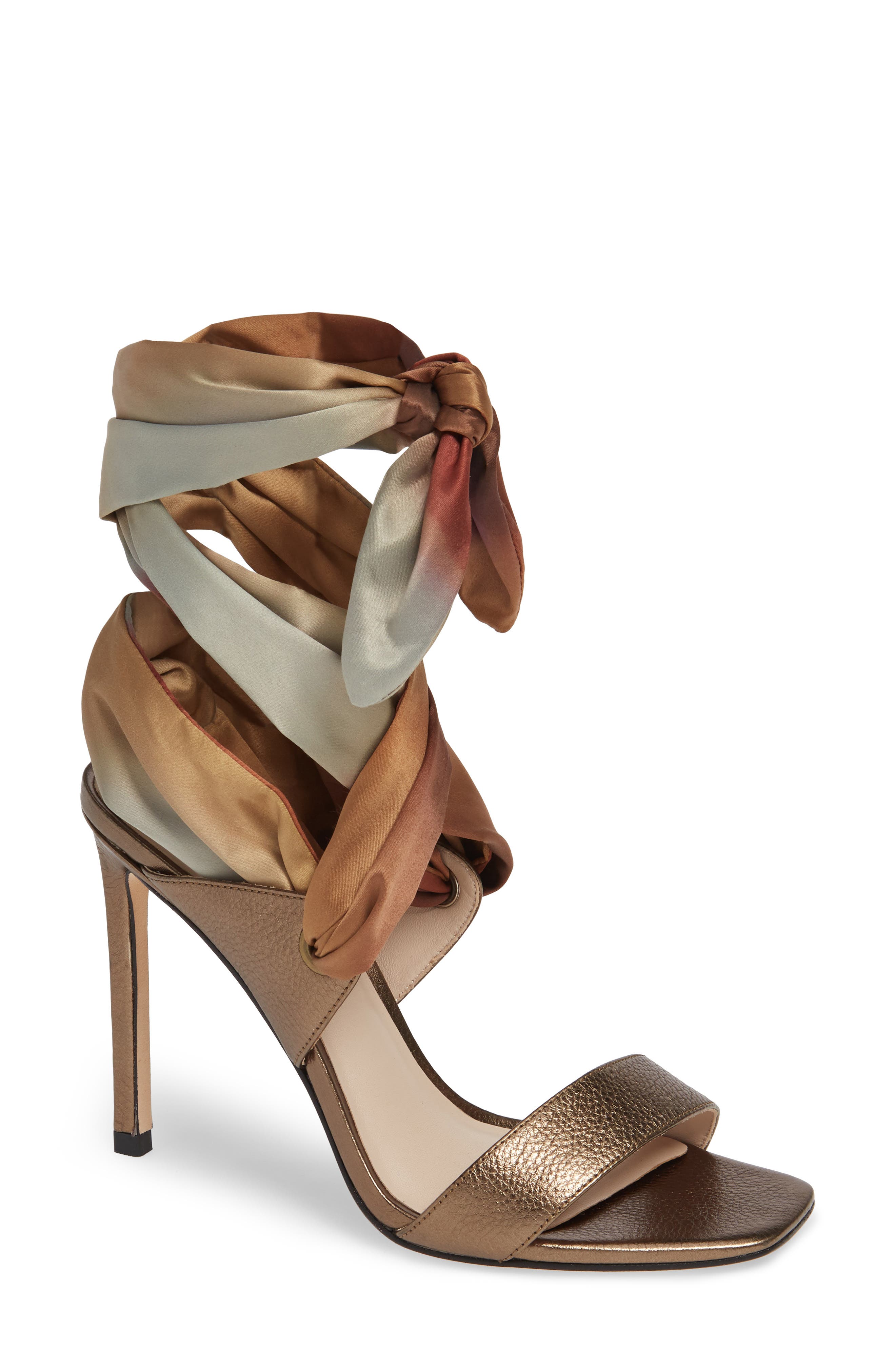 Paige Vanna Ombre Wraparound Sandal- Metallic