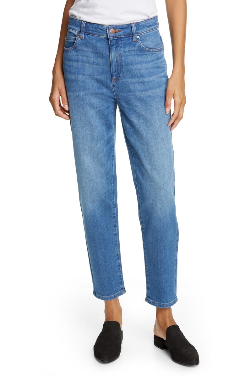 Eileen Fisher High Waist Tapered Ankle Jeans (Solar Blue) (Regular ...