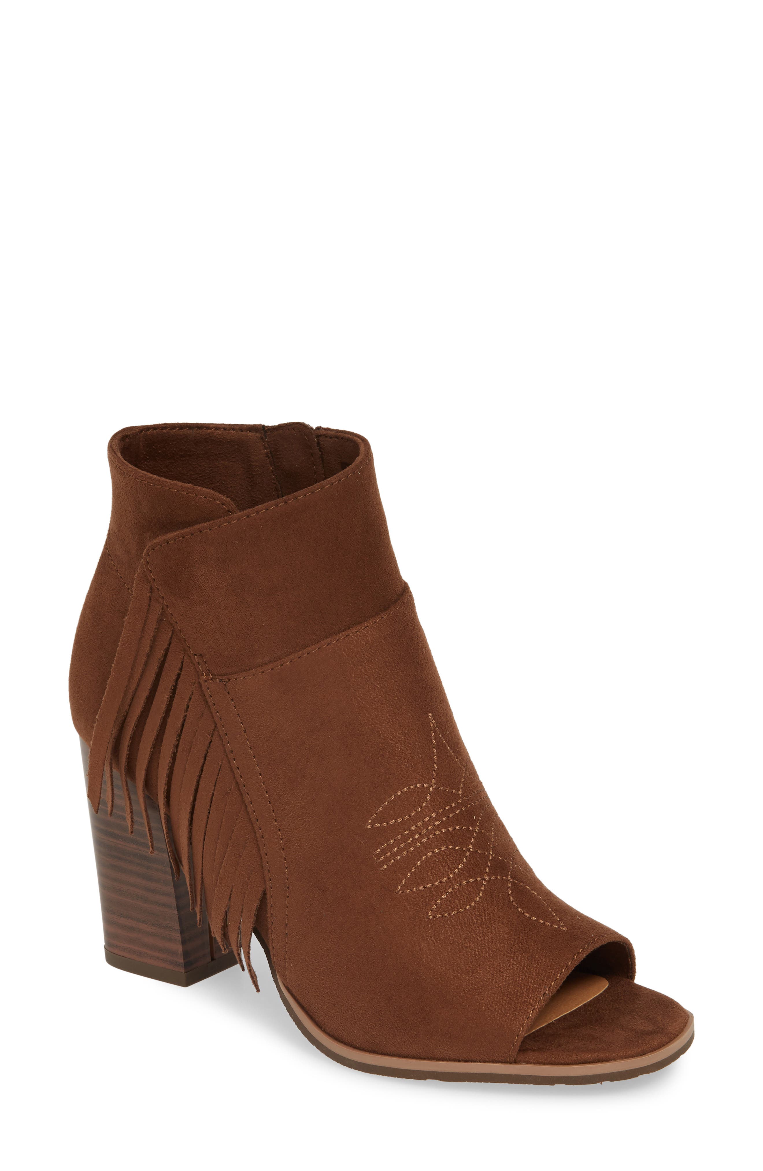 Ariat Scarlett Fringe Open Toe Bootie (Women) Nordstrom