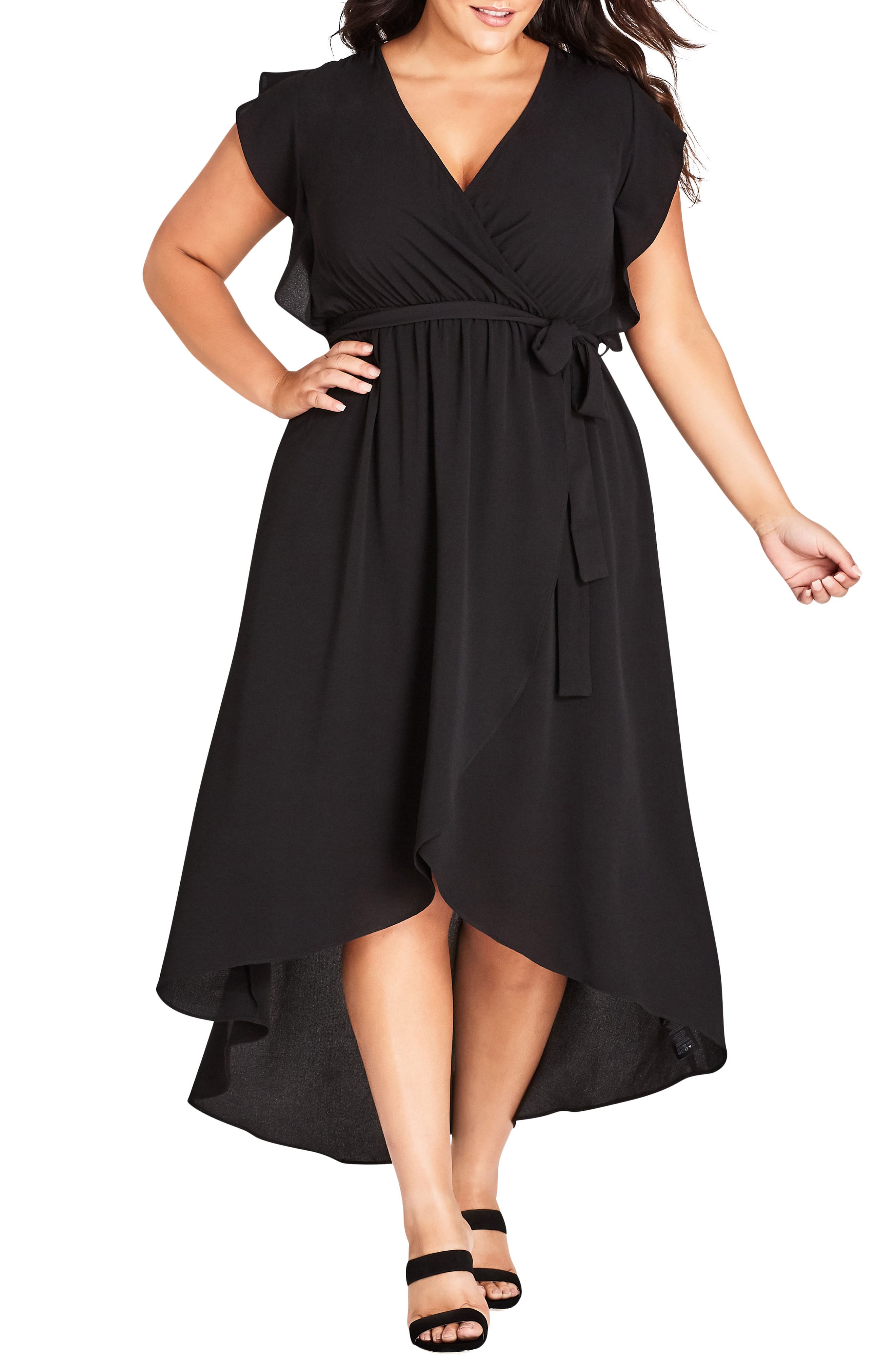 Plus Size City Chic Lolita High/low Maxi Dress, Black