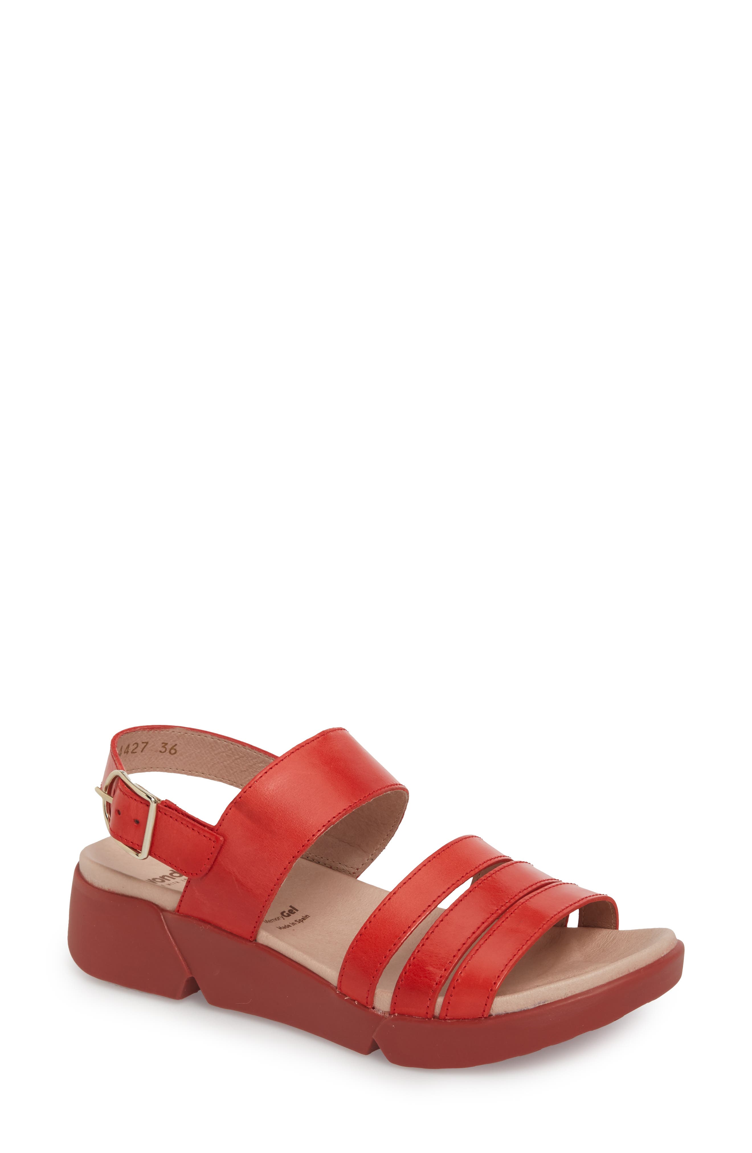 Wonders A-8004 Sandal, Red
