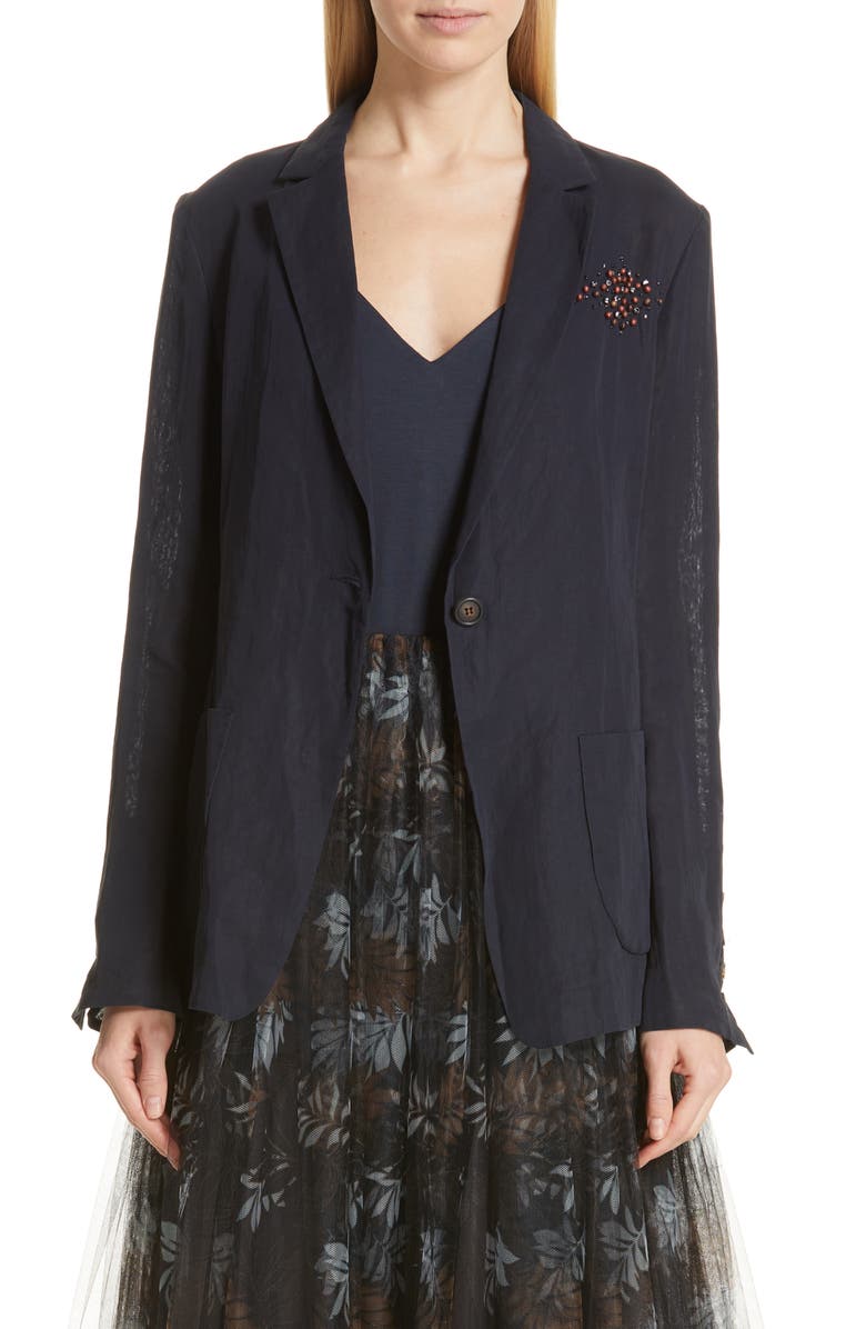 Brunello Cucinelli Jackets BEADED COTTON VOILE JACKET