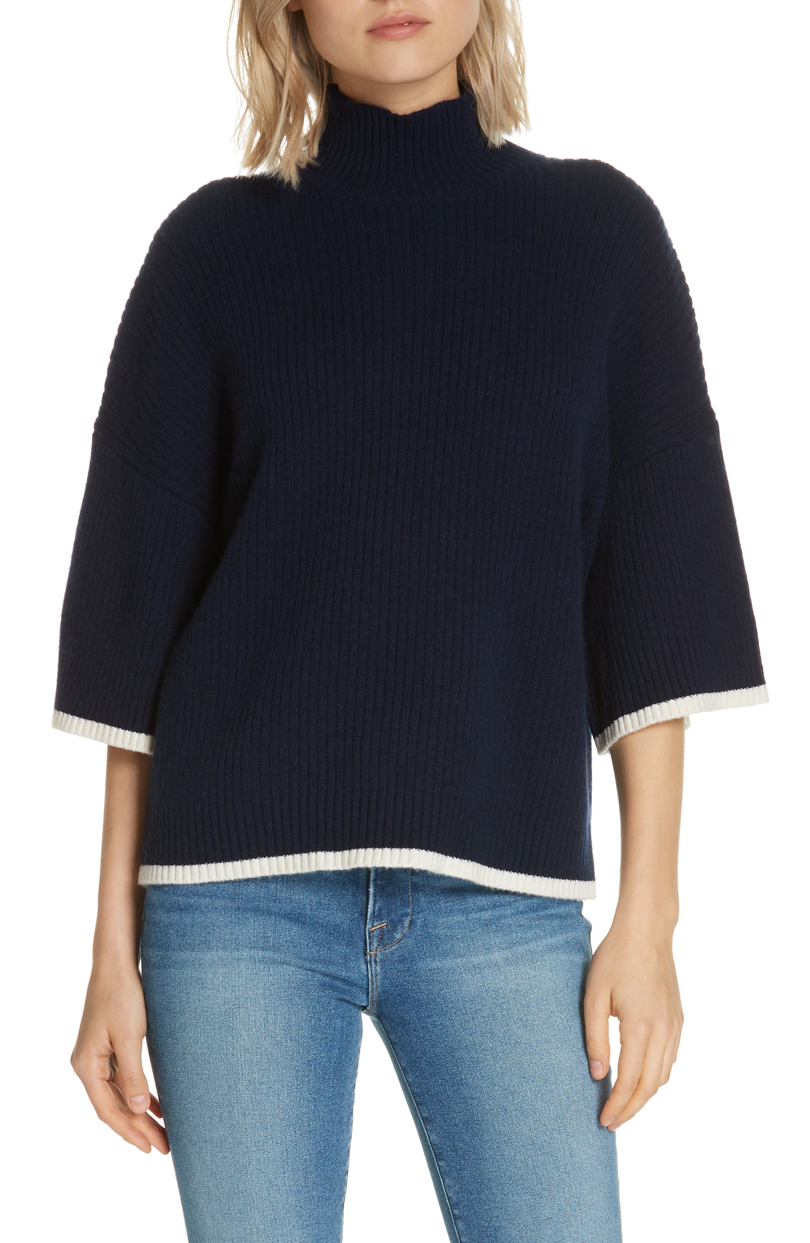 Frame Tipped Wool & Cashmere Sweater