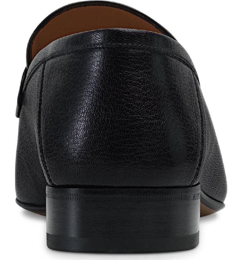Gucci Leather Loafer With Horsebit And Double G In Black