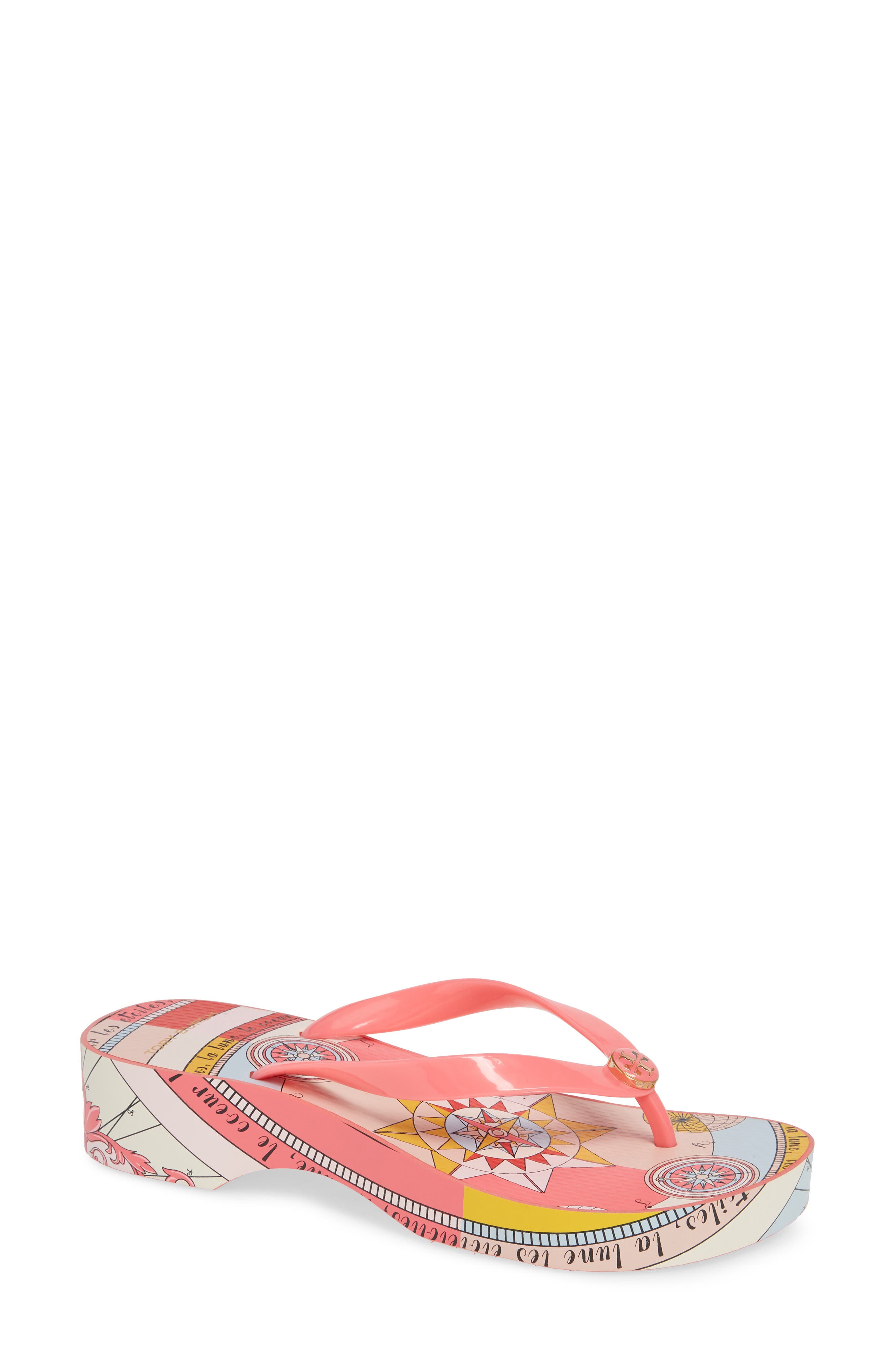 tory burch pink flip flops