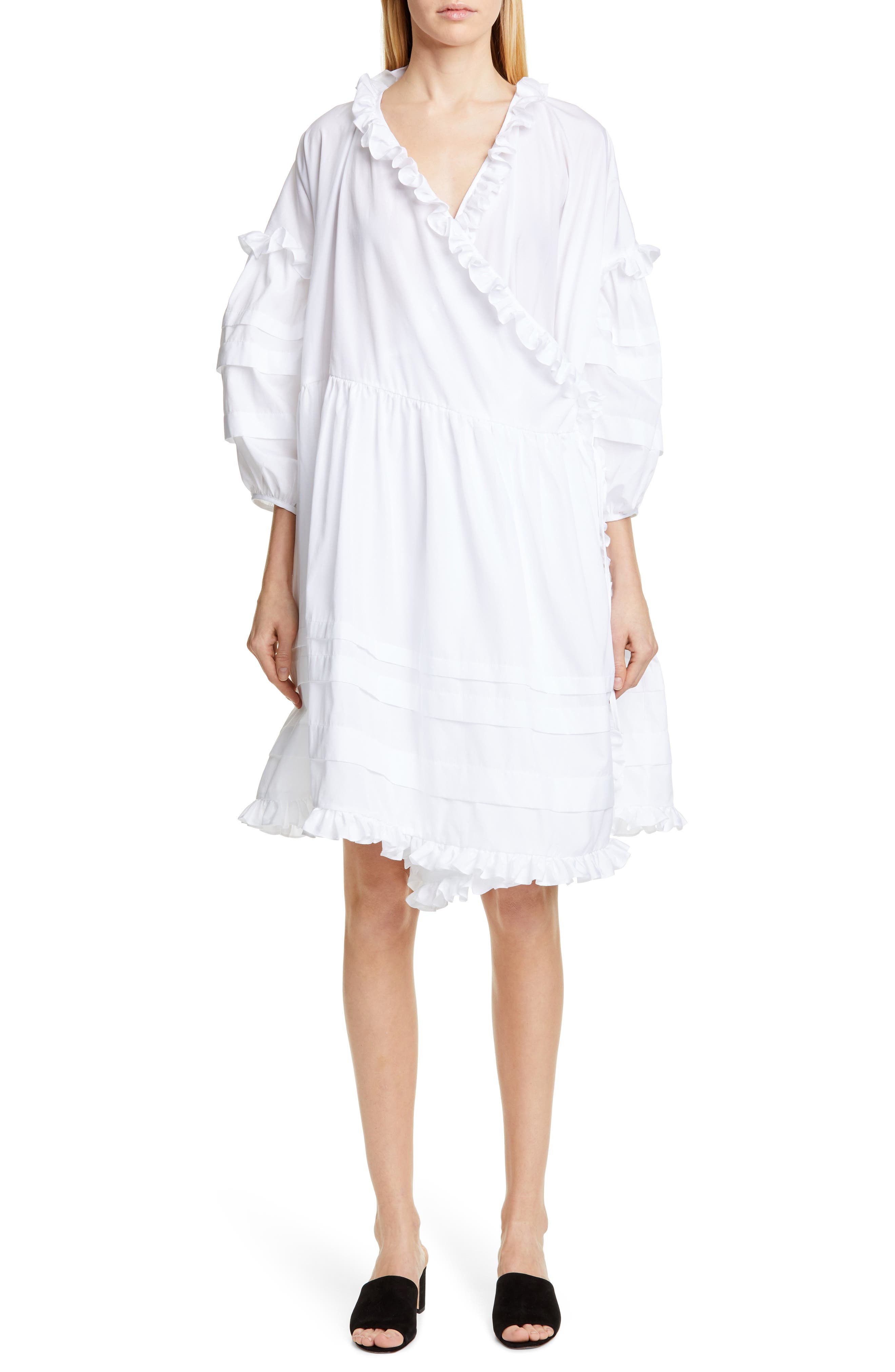 Cecilie Bahnsen Paulina Wrap Dress, White