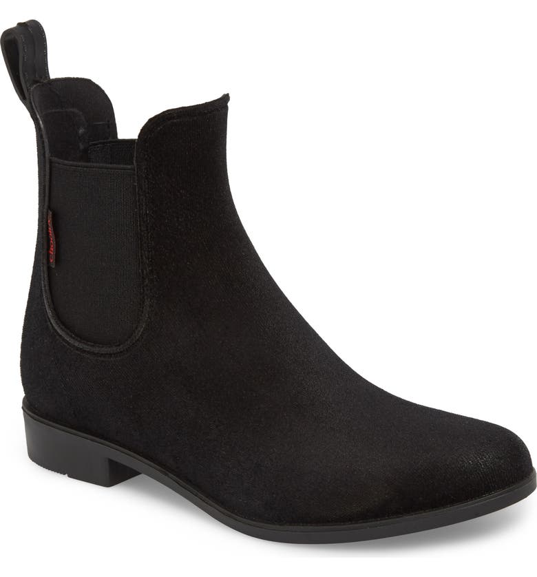 Chooka Waterproof Velvet Chelsea Waterproof Rain Boot (Women) | Nordstrom