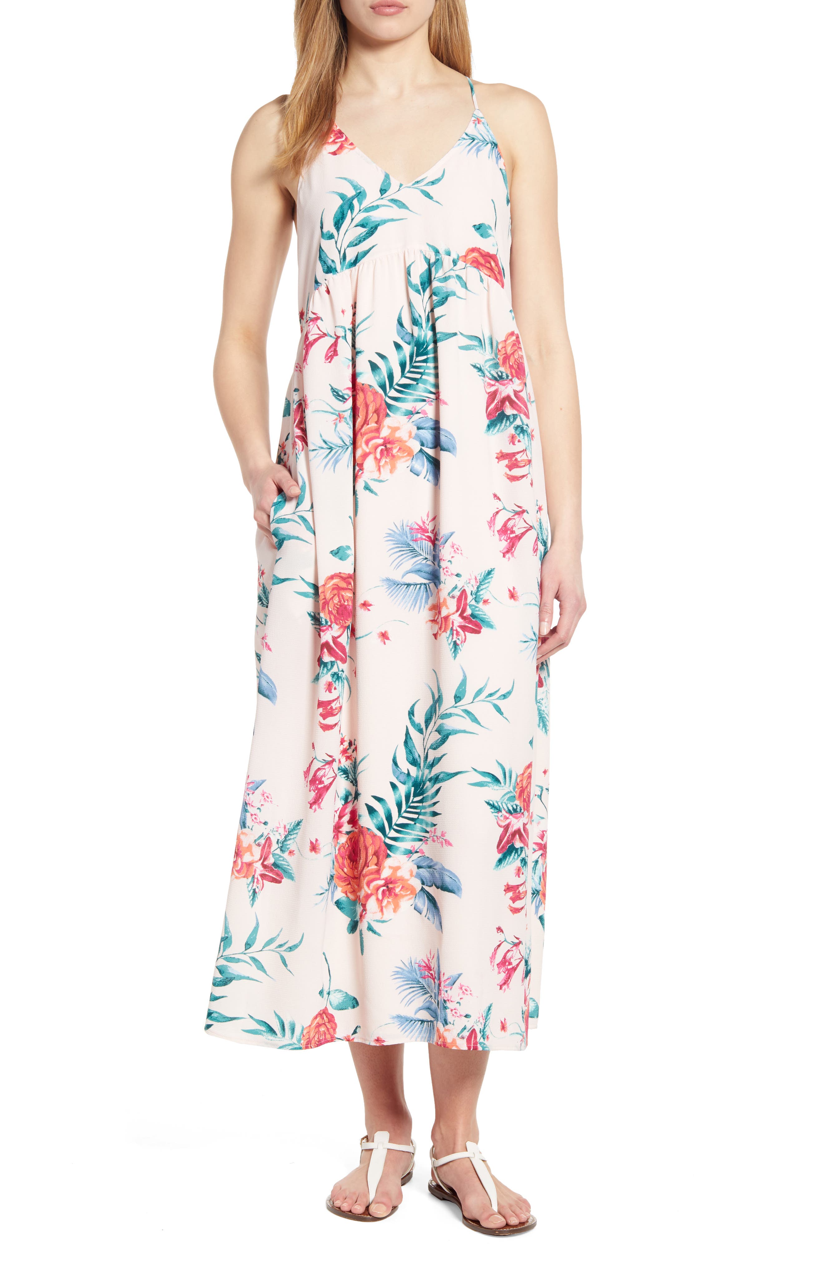 Petite Gibson X Hi Sugarplum! Palm Springs Festival Maxi Dress, Pink