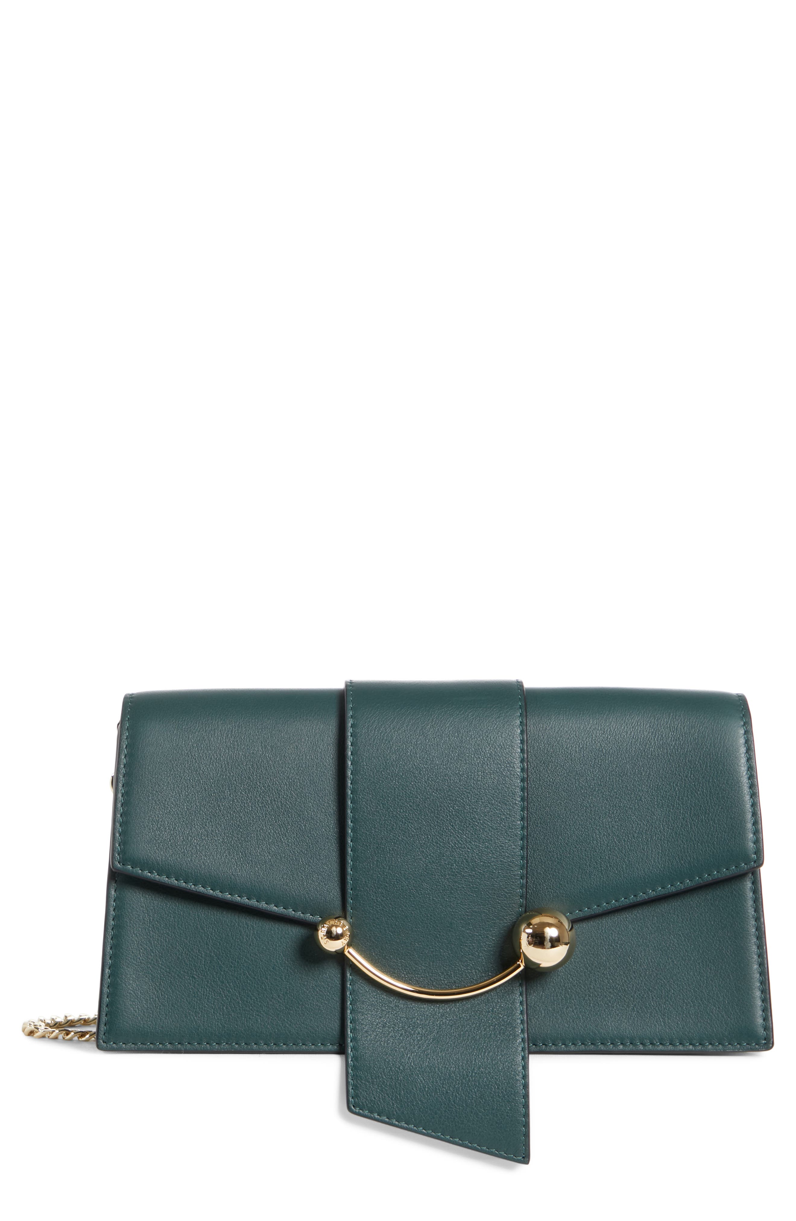 Strathberry Mini Crescent Leather Clutch Nordstrom